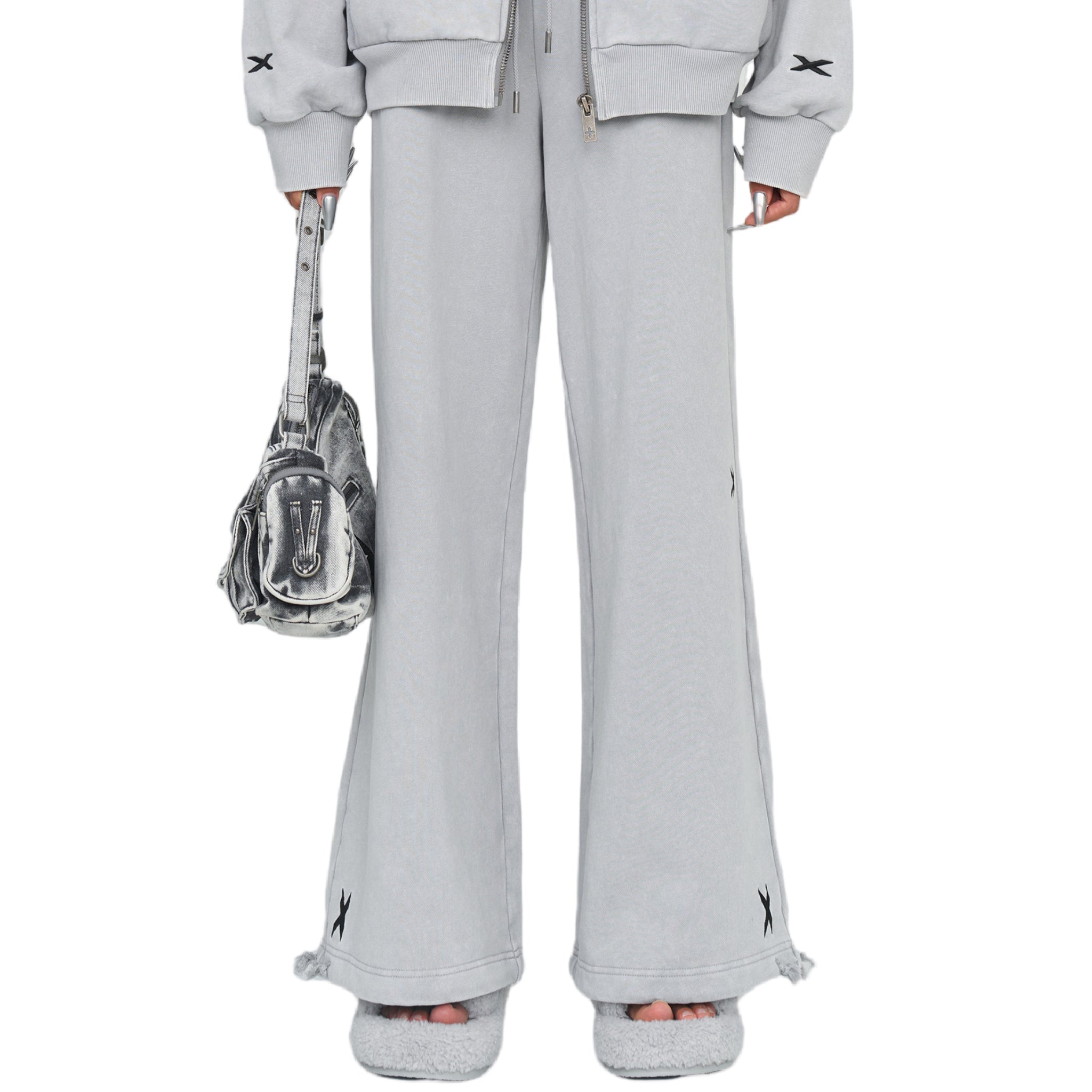 SMFK FUTURE Classic Wide - leg Sweatpants In Gray | MADAX