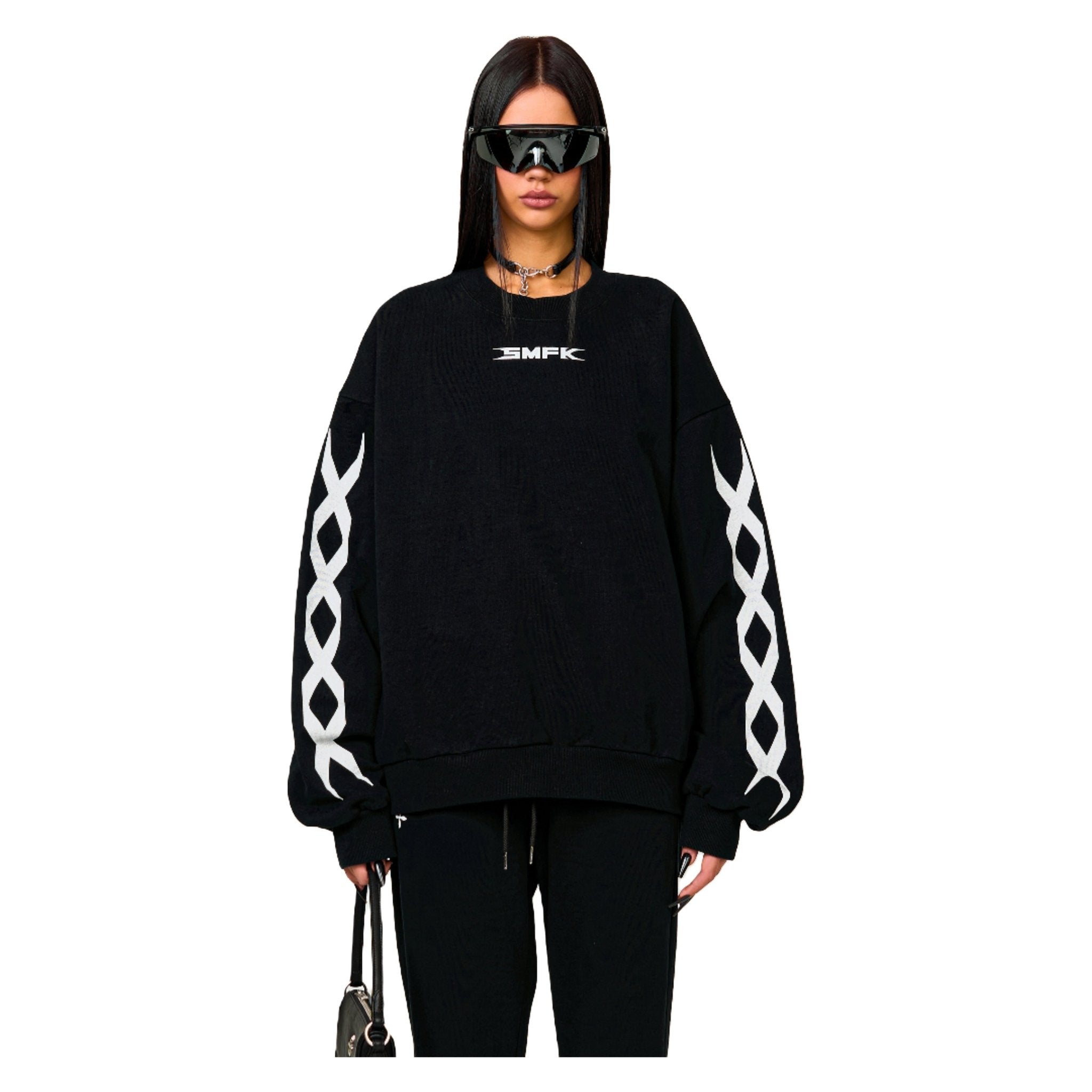 SMFK Future Dna Chain Racing Oversize Hoodie In Black | MADAX