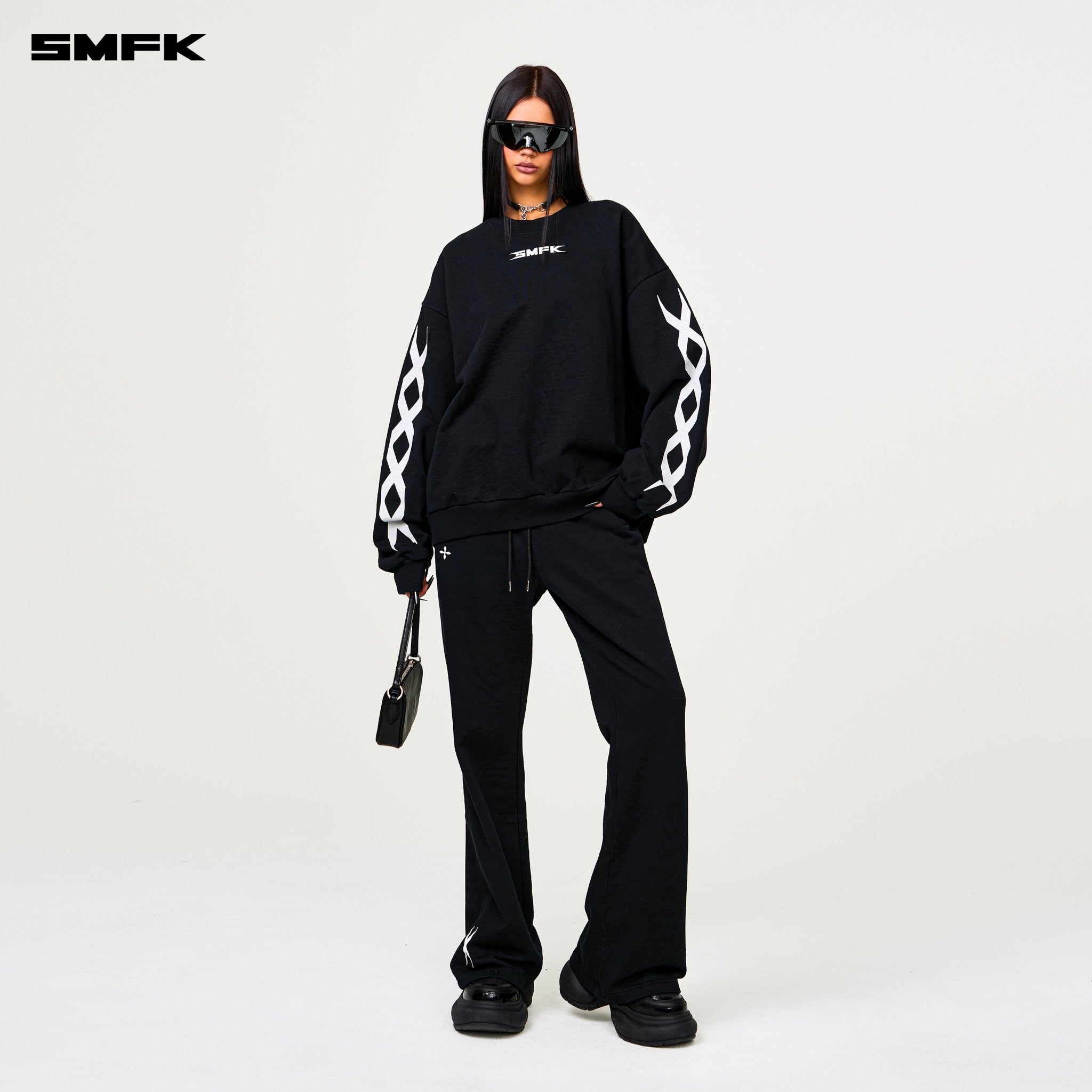 SMFK Future Dna Chain Racing Oversize Hoodie In Black | MADAX