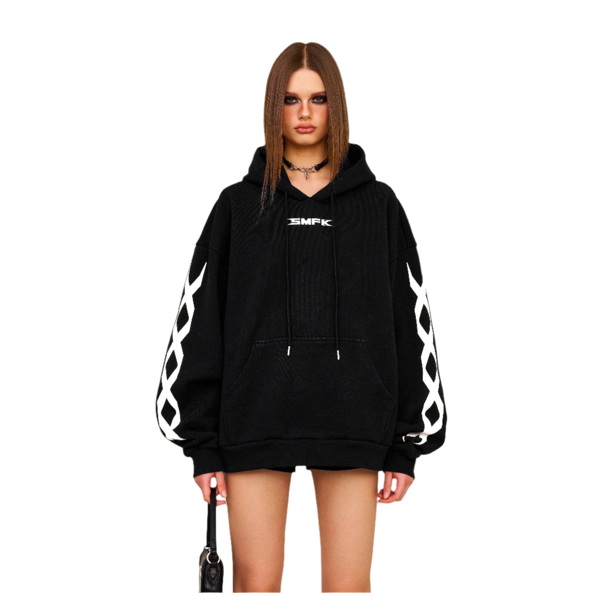 SMFK Future Dna Gene Chain Racing Loose Hoodie In Black | MADAX