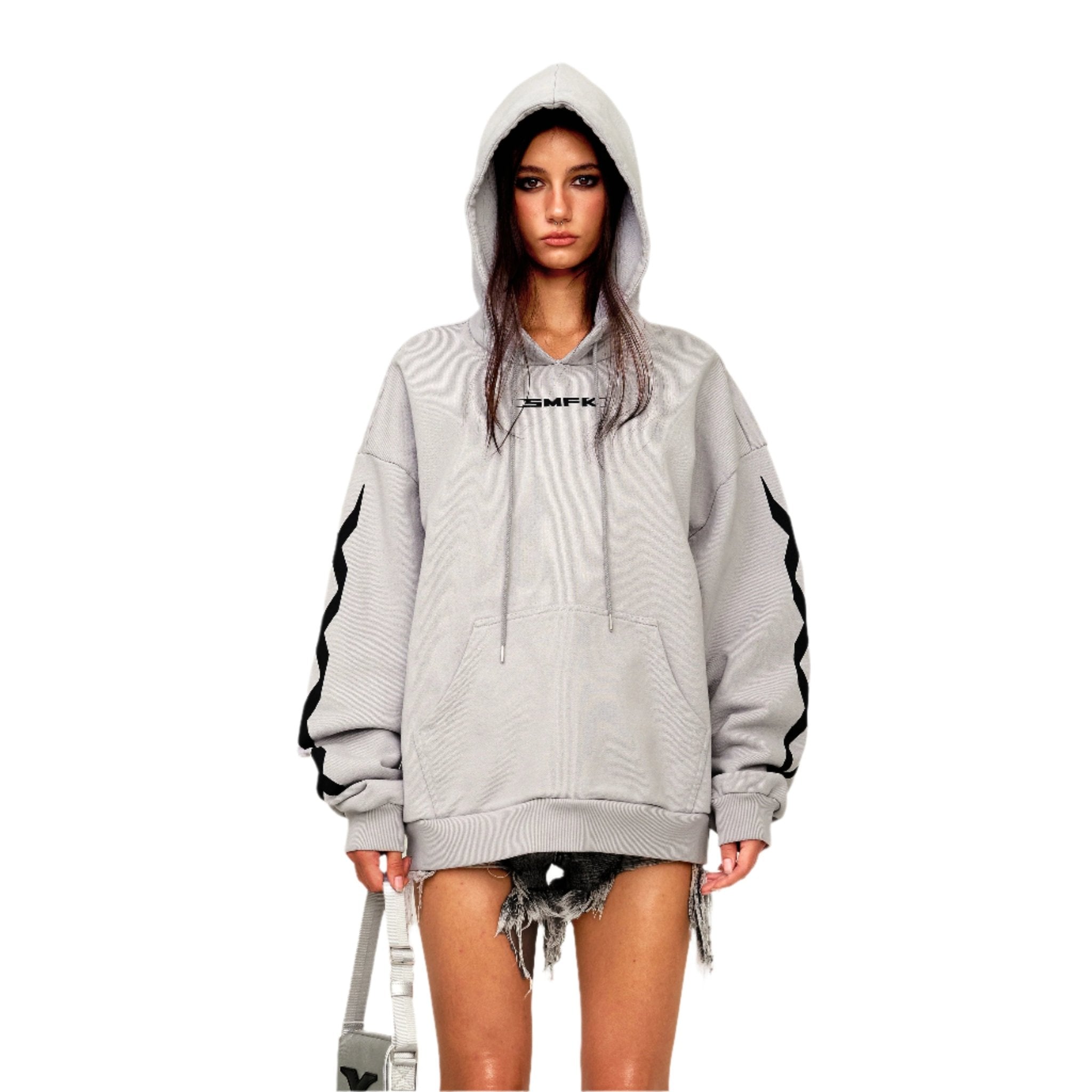 SMFK Future Dna Gene Chain Racing Loose Hoodie In Gray | MADAX