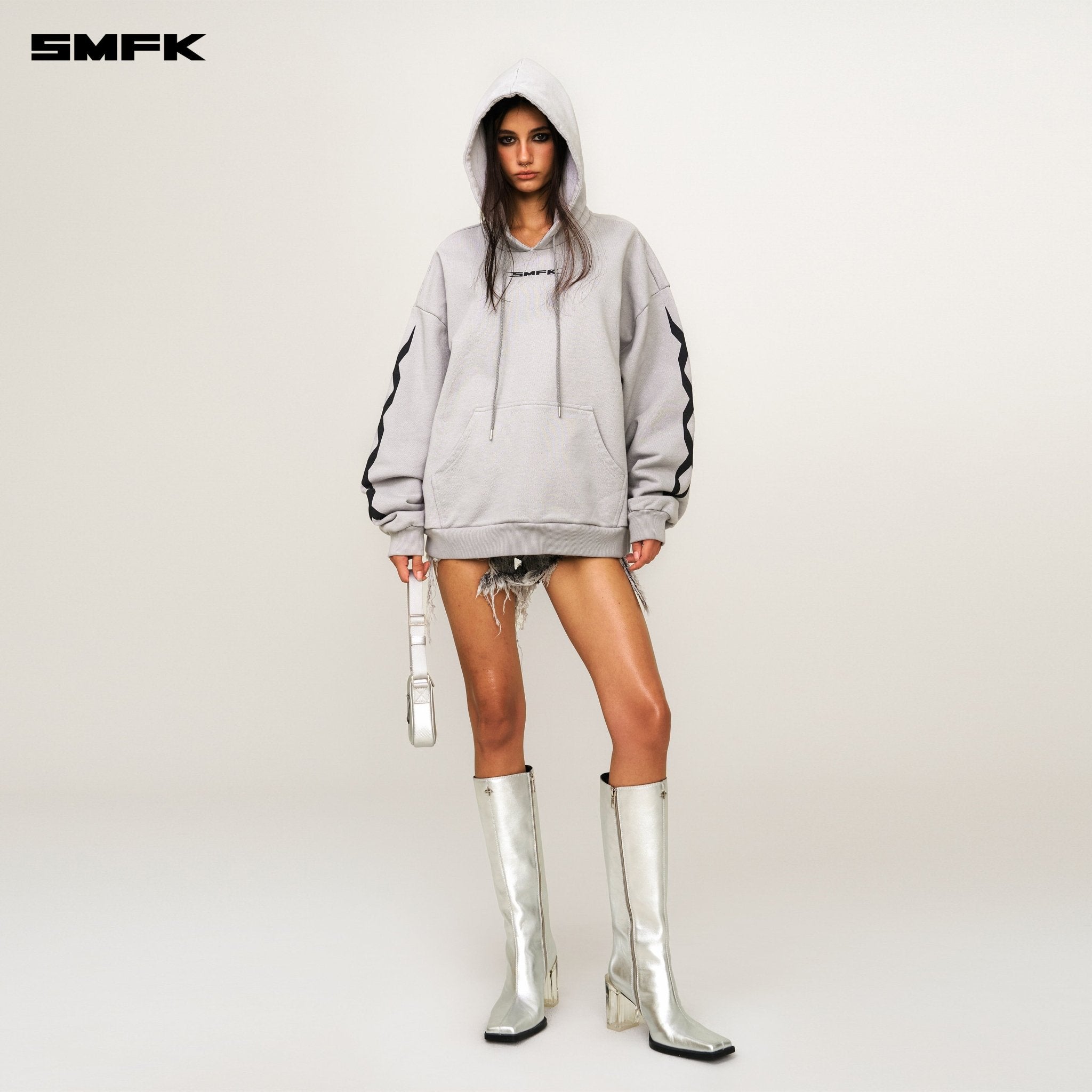 SMFK Future Dna Gene Chain Racing Loose Hoodie In Gray | MADAX