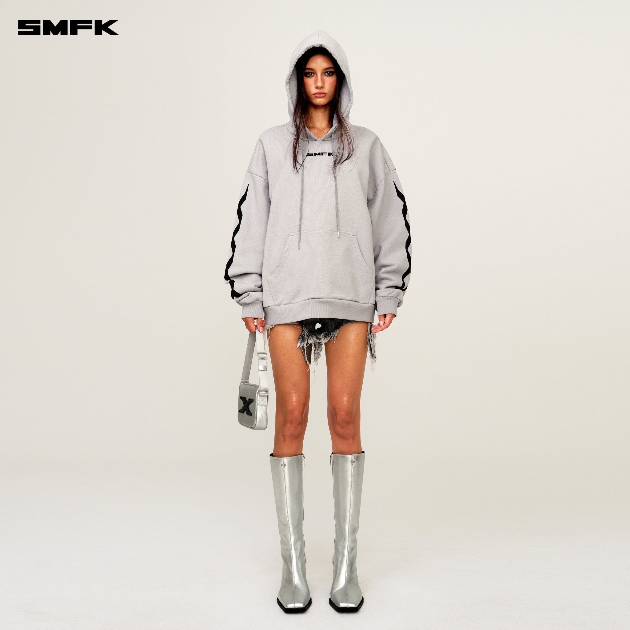 SMFK Future Dna Gene Chain Racing Loose Hoodie In Gray | MADAX