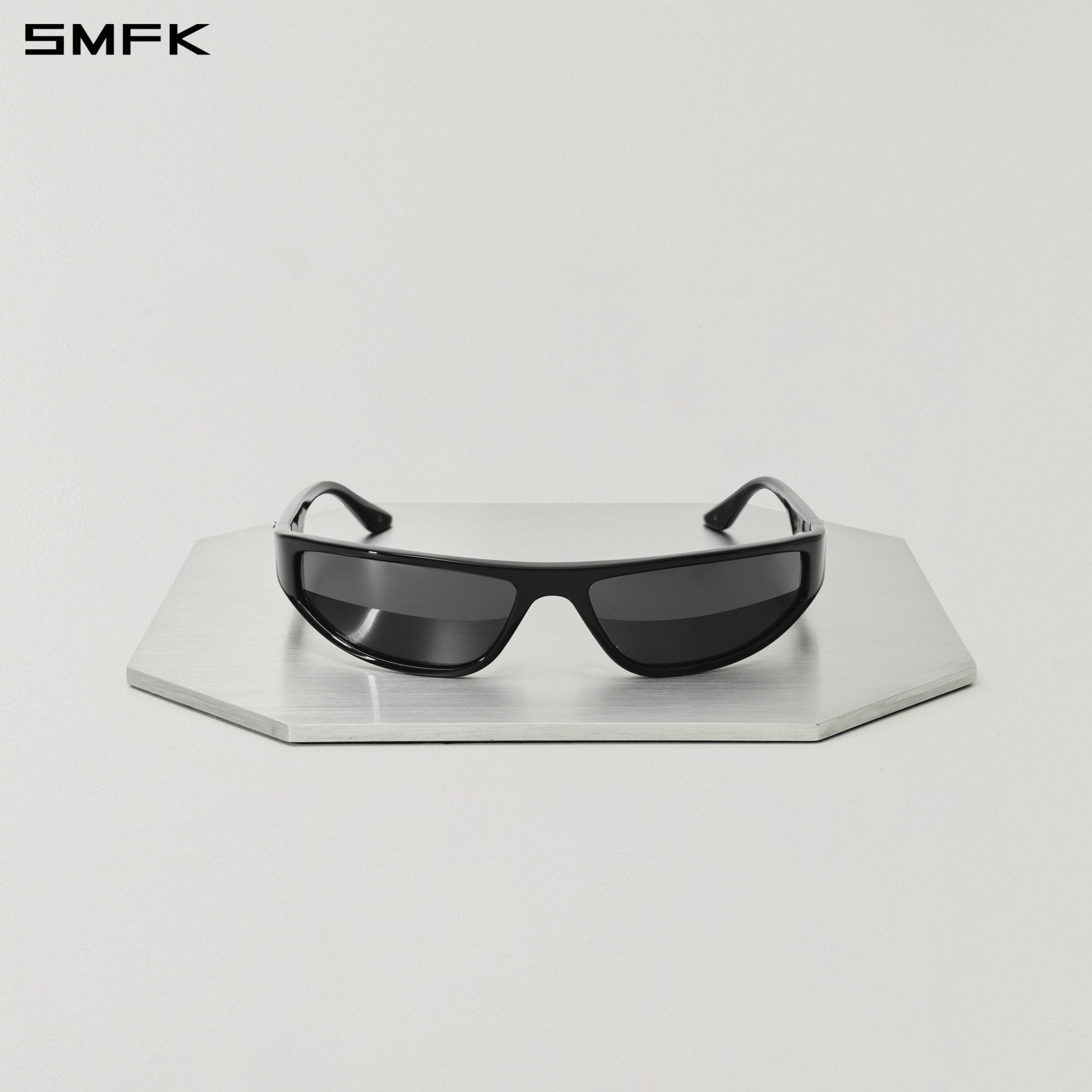 SMFK Future Eclipse Narrow-Frame Sunglasses in Black | MADAX