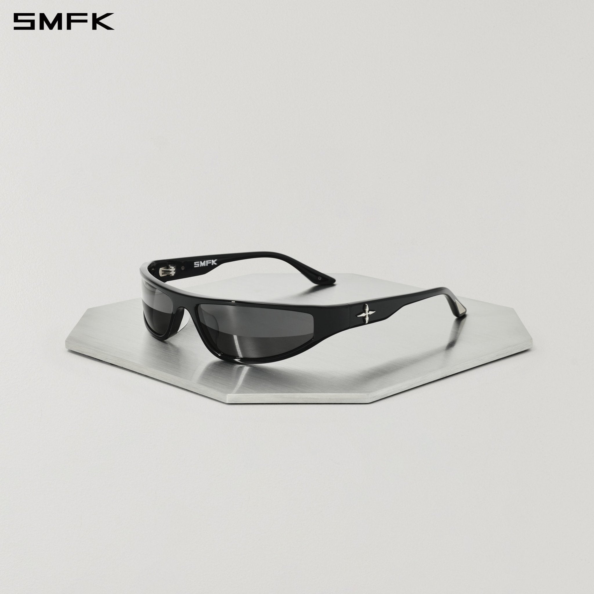 SMFK Future Eclipse Narrow-Frame Sunglasses in Black | MADAX