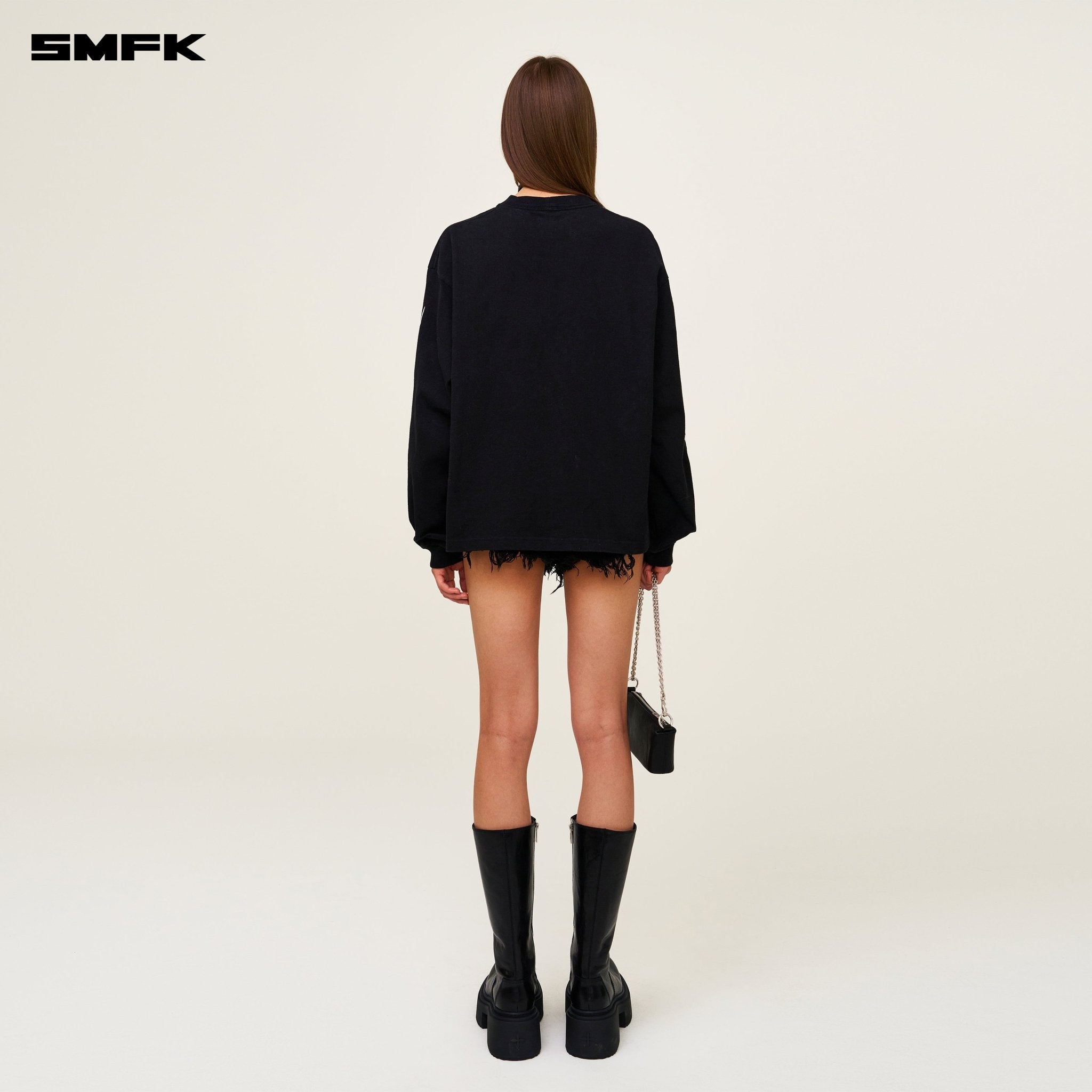 SMFK Future Gene Sleeved Sweatshirt In Black | MADAX