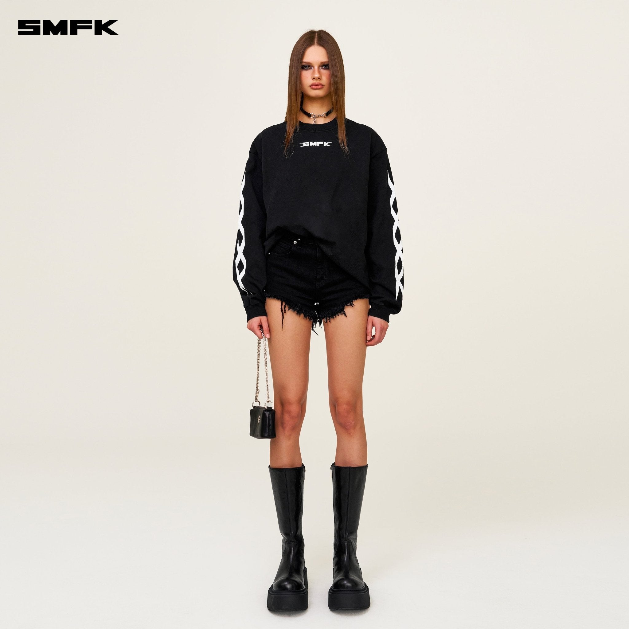 SMFK Future Gene Sleeved Sweatshirt In Black | MADAX