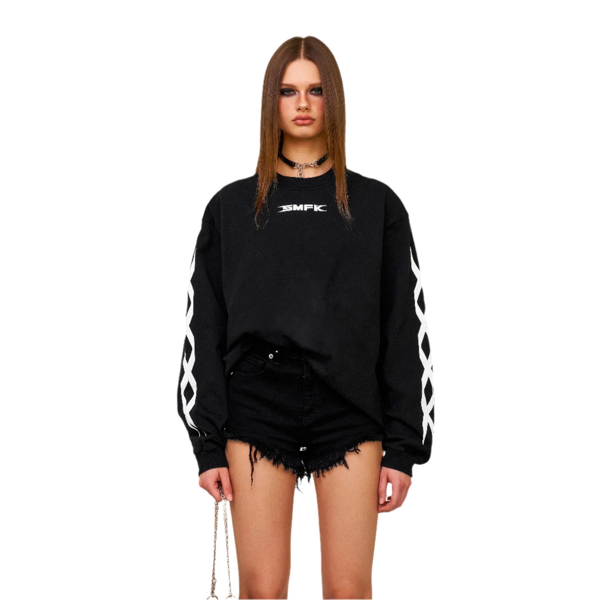 SMFK Future Gene Sleeved Sweatshirt In Black | MADAX