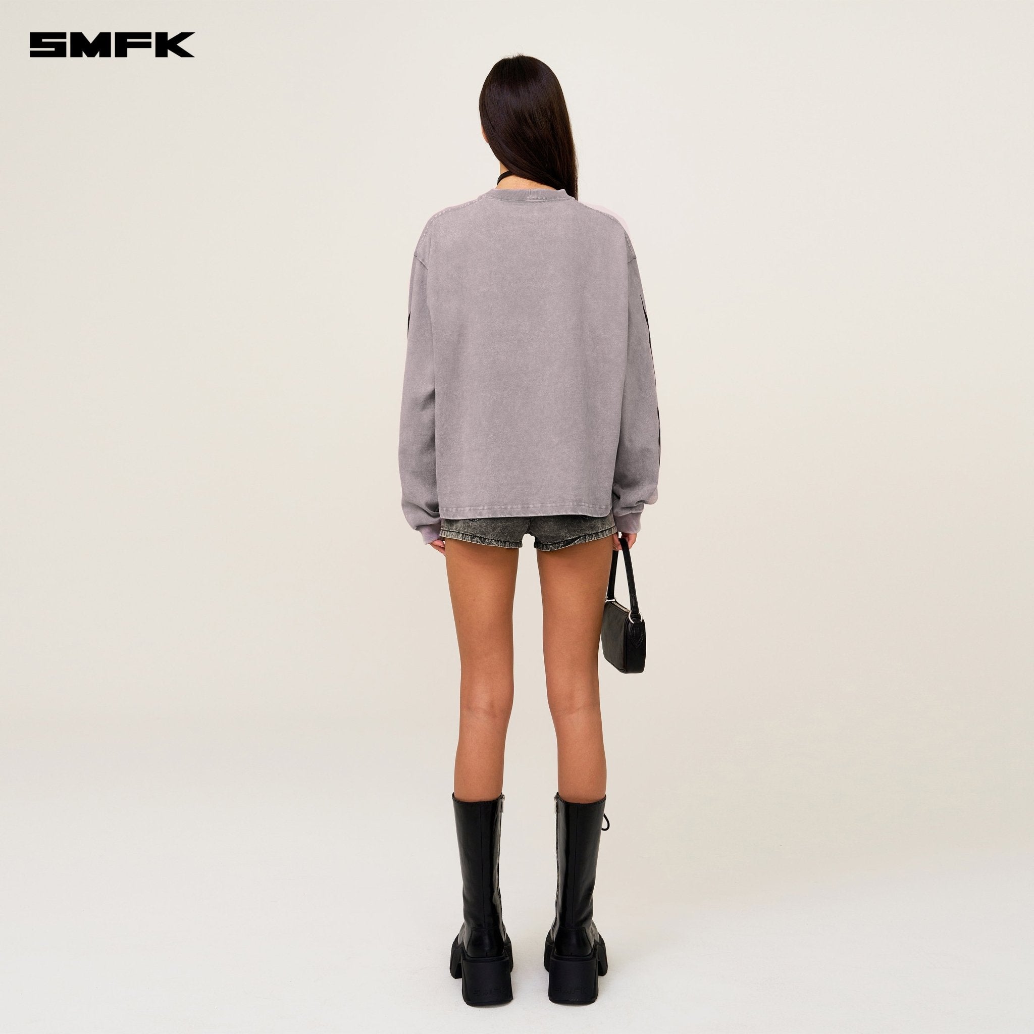 SMFK Future Gene Sleeved Sweatshirt In Gray | MADAX
