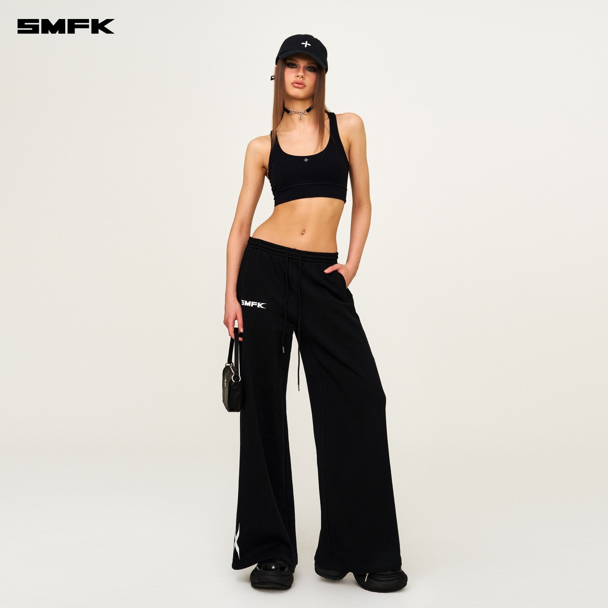 SMFK Future Gene Wide - Leg Sweatpants In Black | MADAX