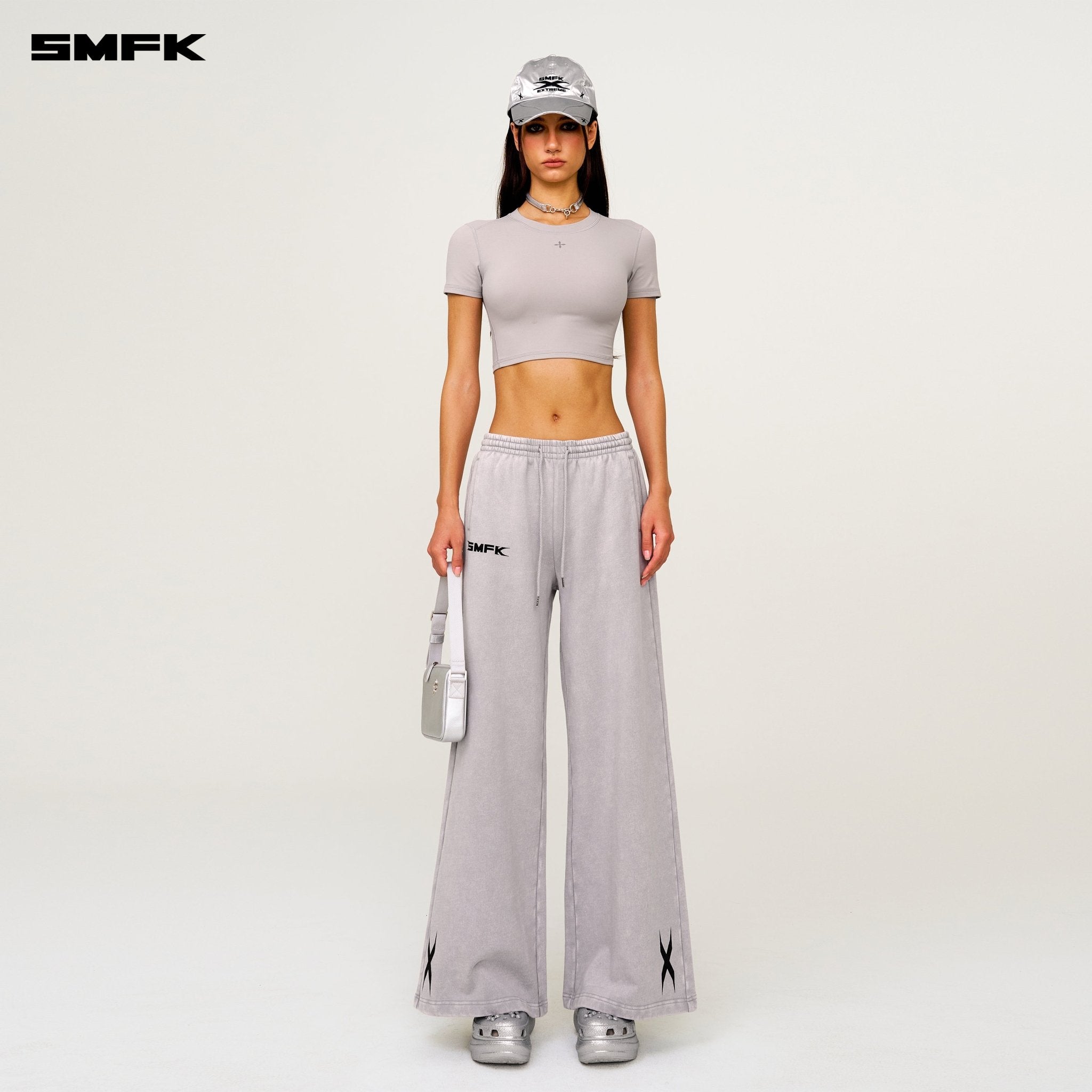 SMFK Future Gene Wide - Leg Sweatpants In Gray | MADAX