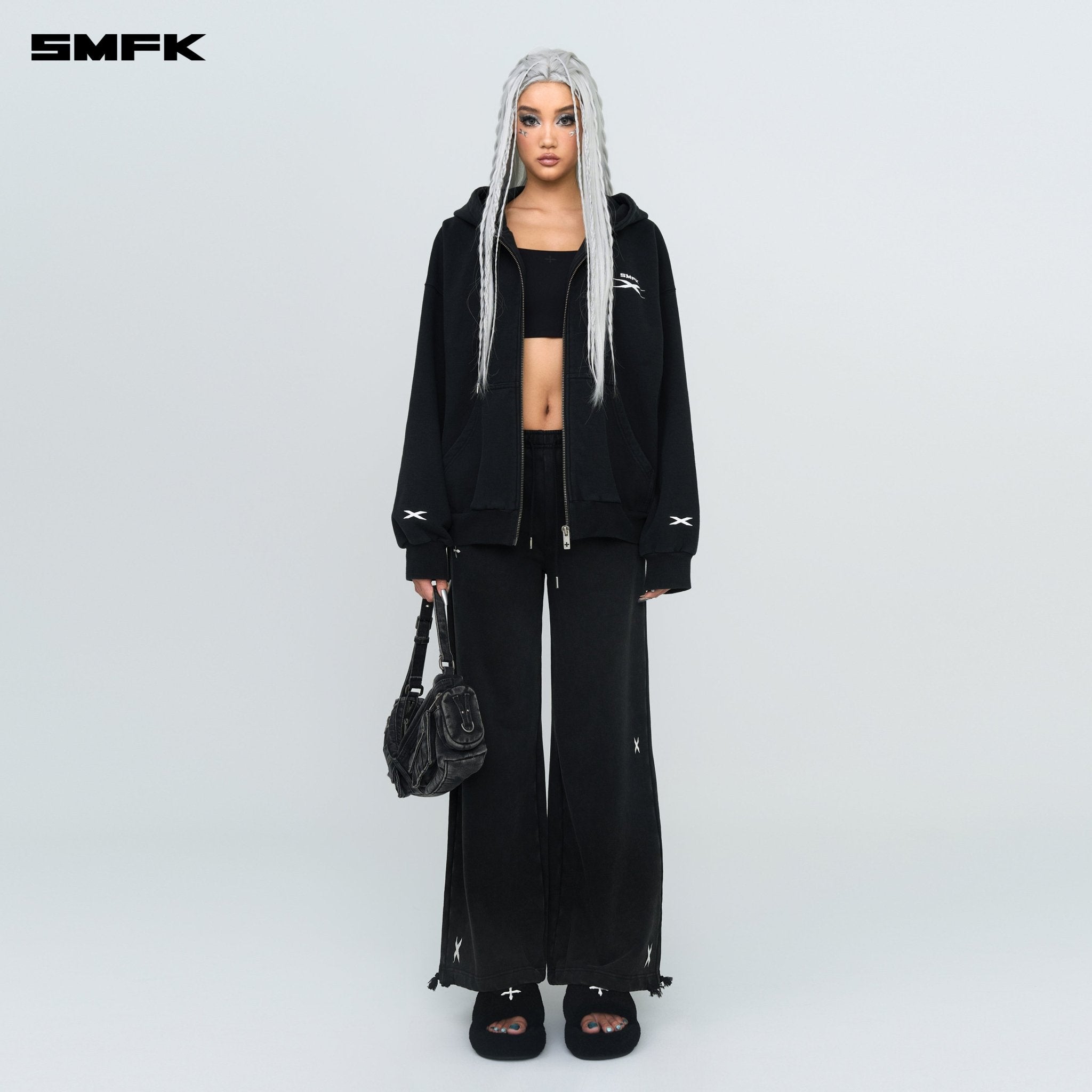 SMFK Future Genes Loose Hoodie Jacket Black | MADAX