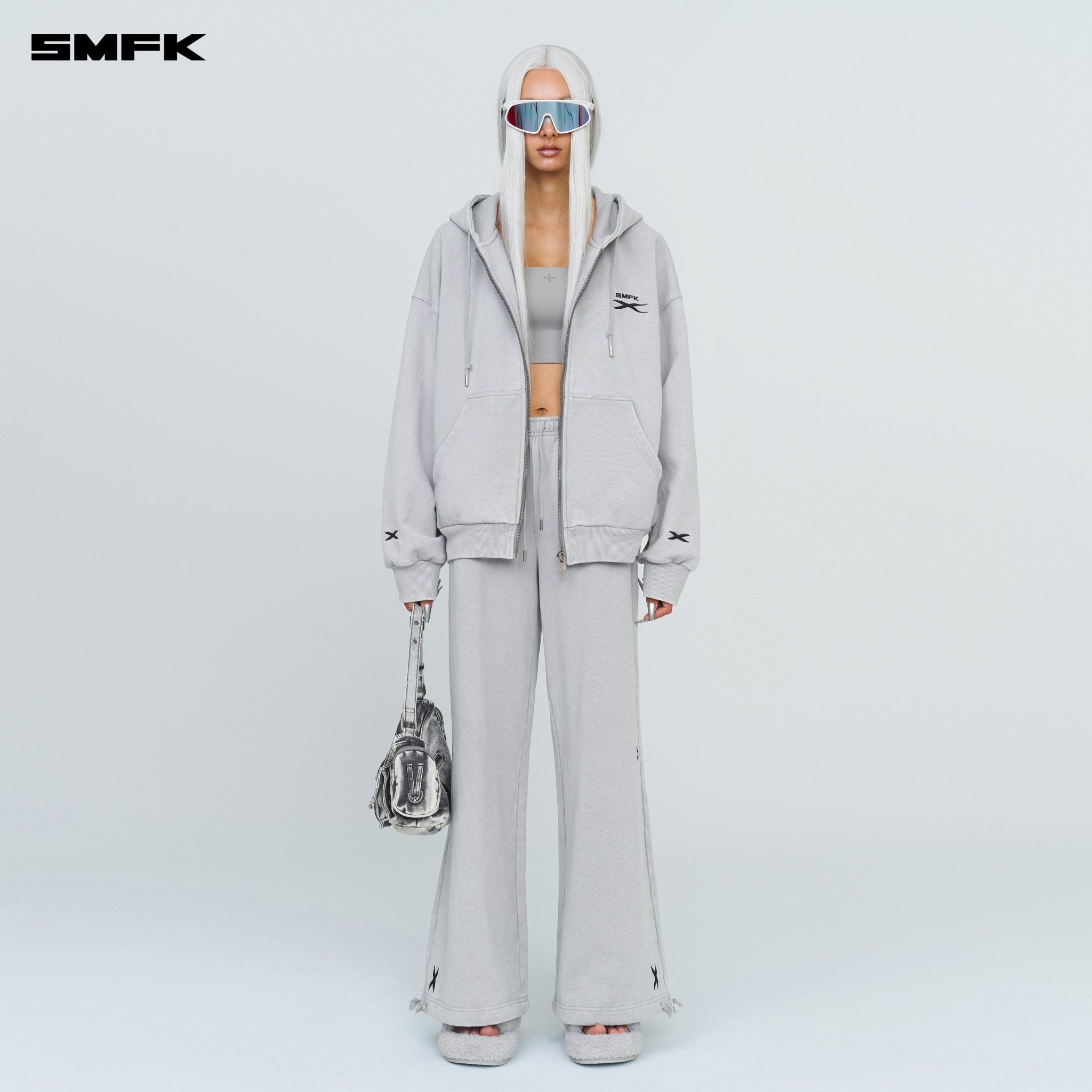 SMFK Future Genes Loose Hoodie Jacket Gray | MADAX