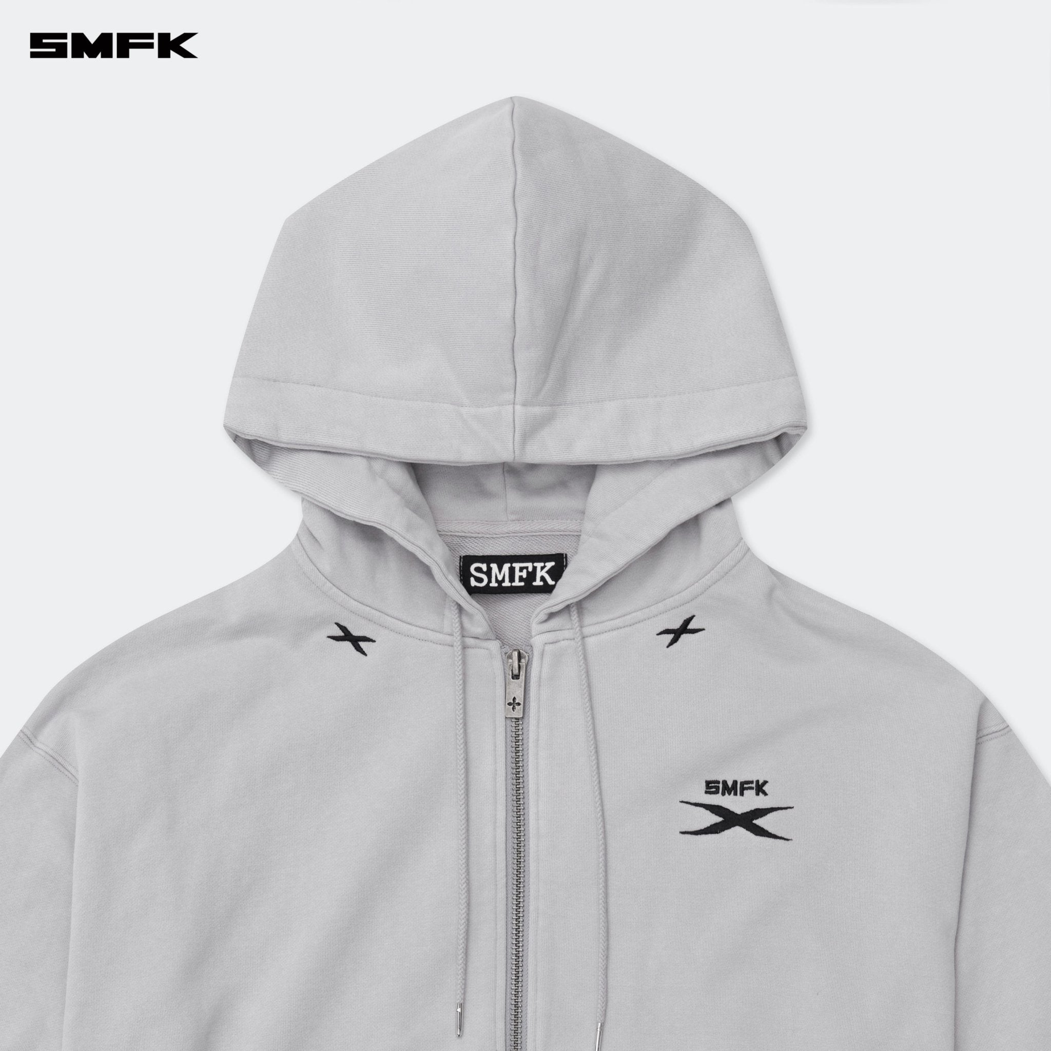 Future Genes Loose Hoodie Jacket Gray | MADAX