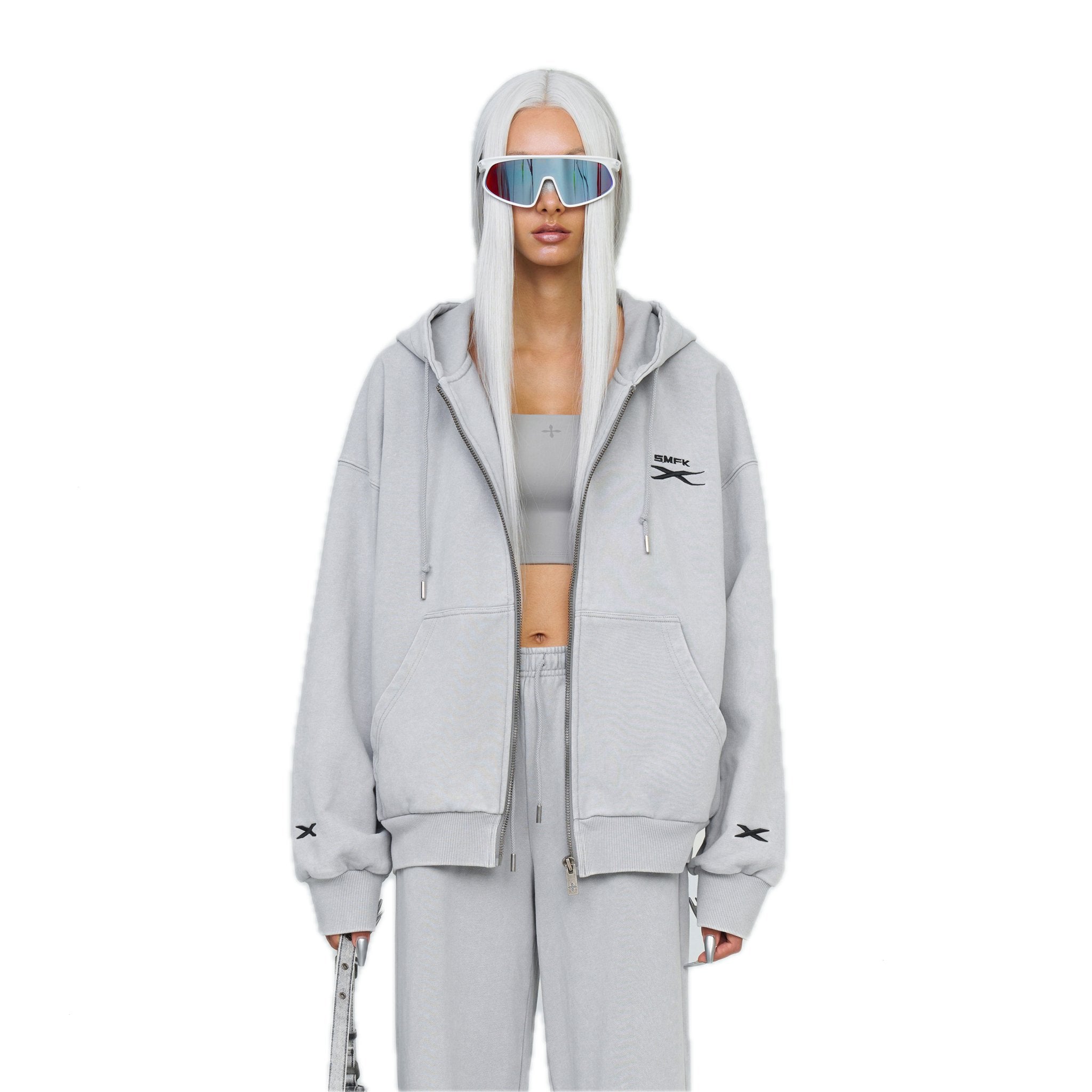 SMFK Future Genes Loose Hoodie Jacket Gray | MADAX