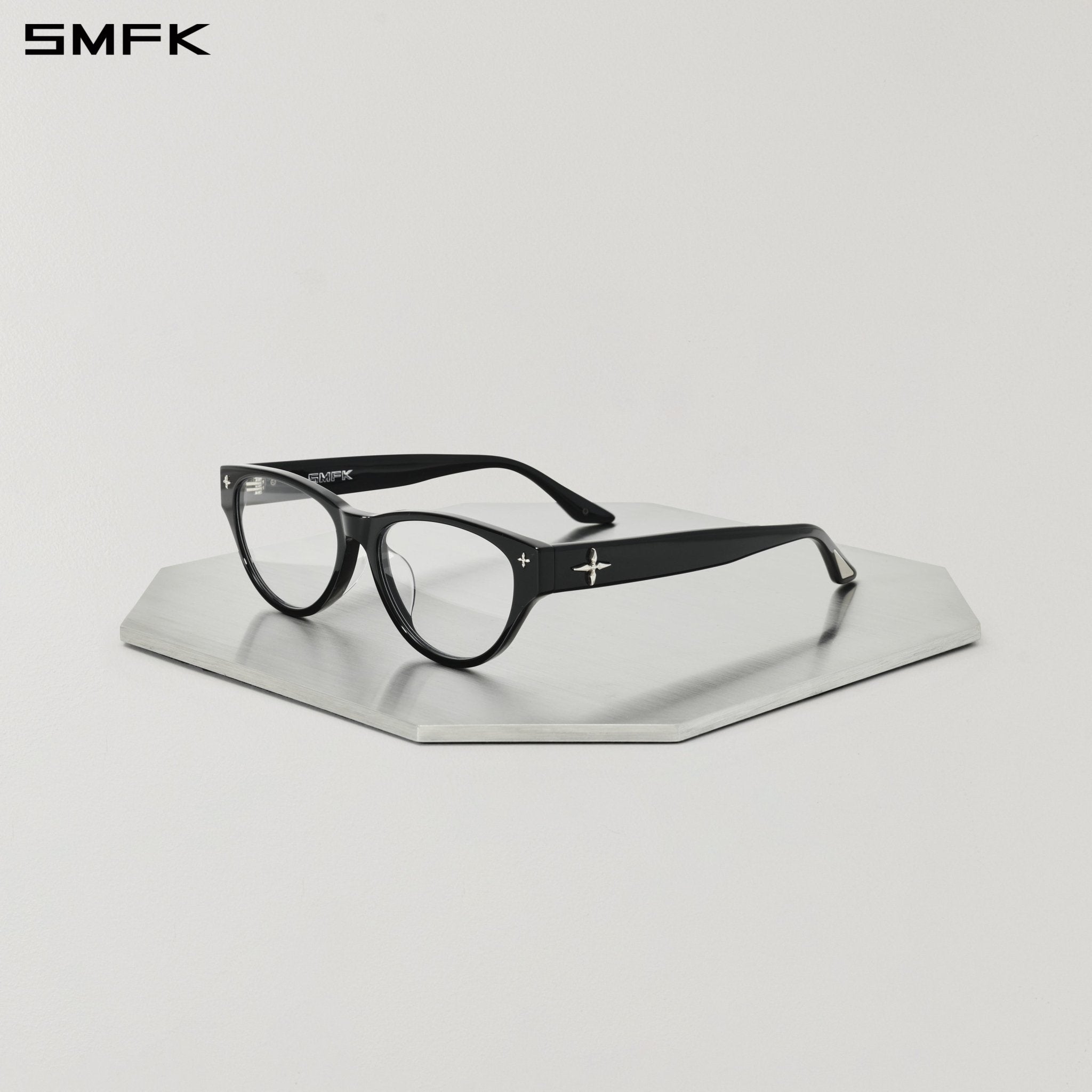 SMFK Future Geometric Optical Glasses in Black | MADAX