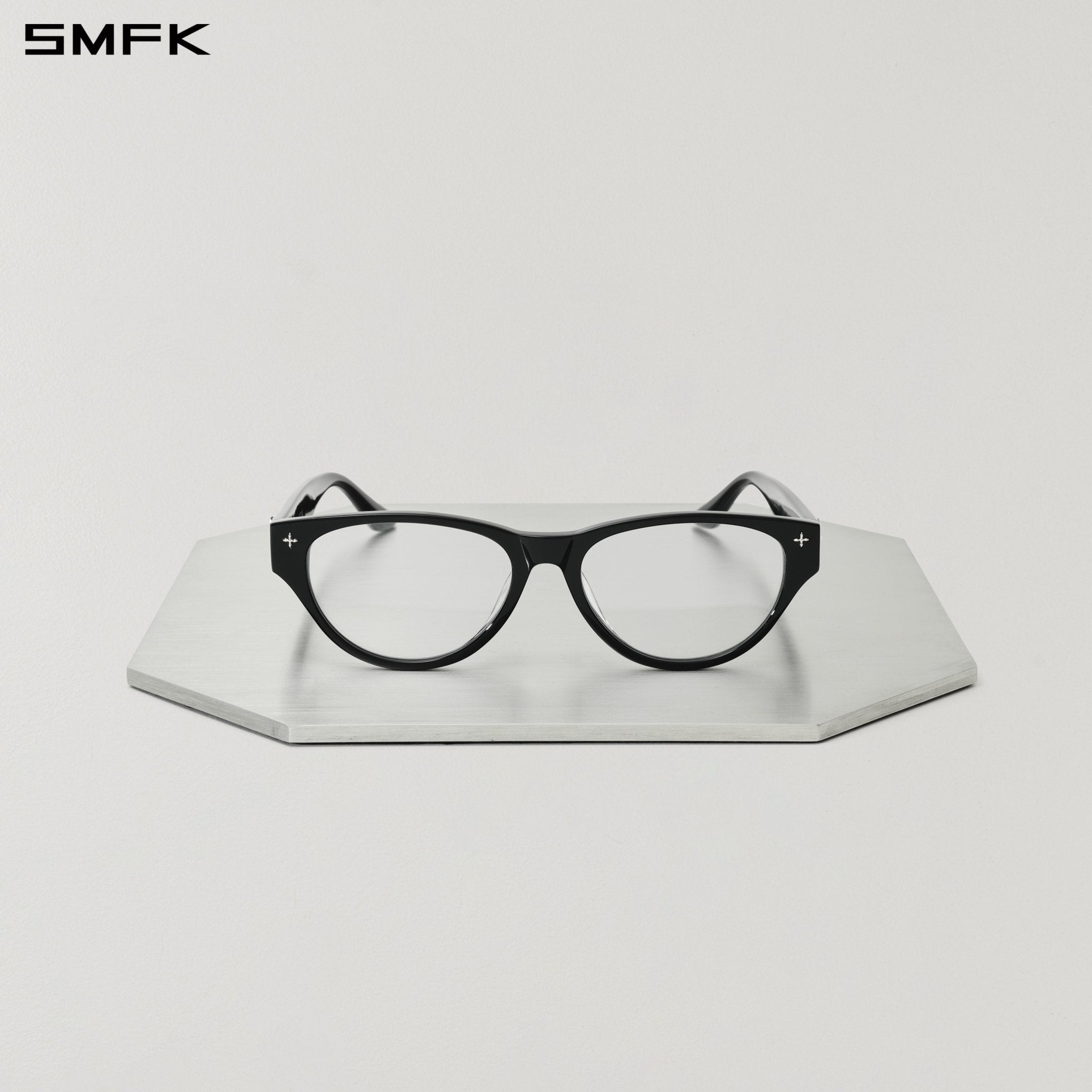 SMFK Future Geometric Optical Glasses in Black | MADAX