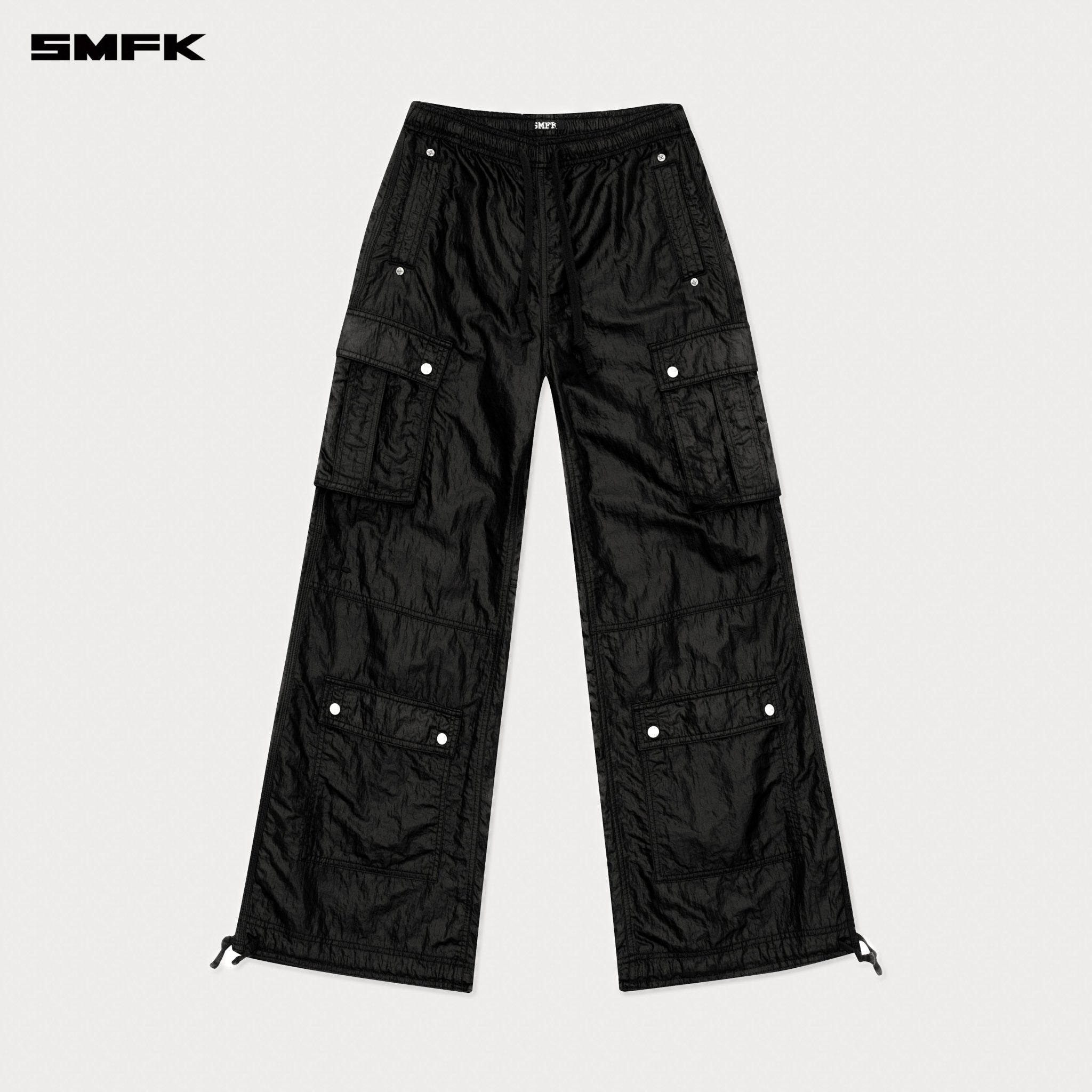 SMFK Future Lightning Wide - Leg Track Pants In Black | MADAX