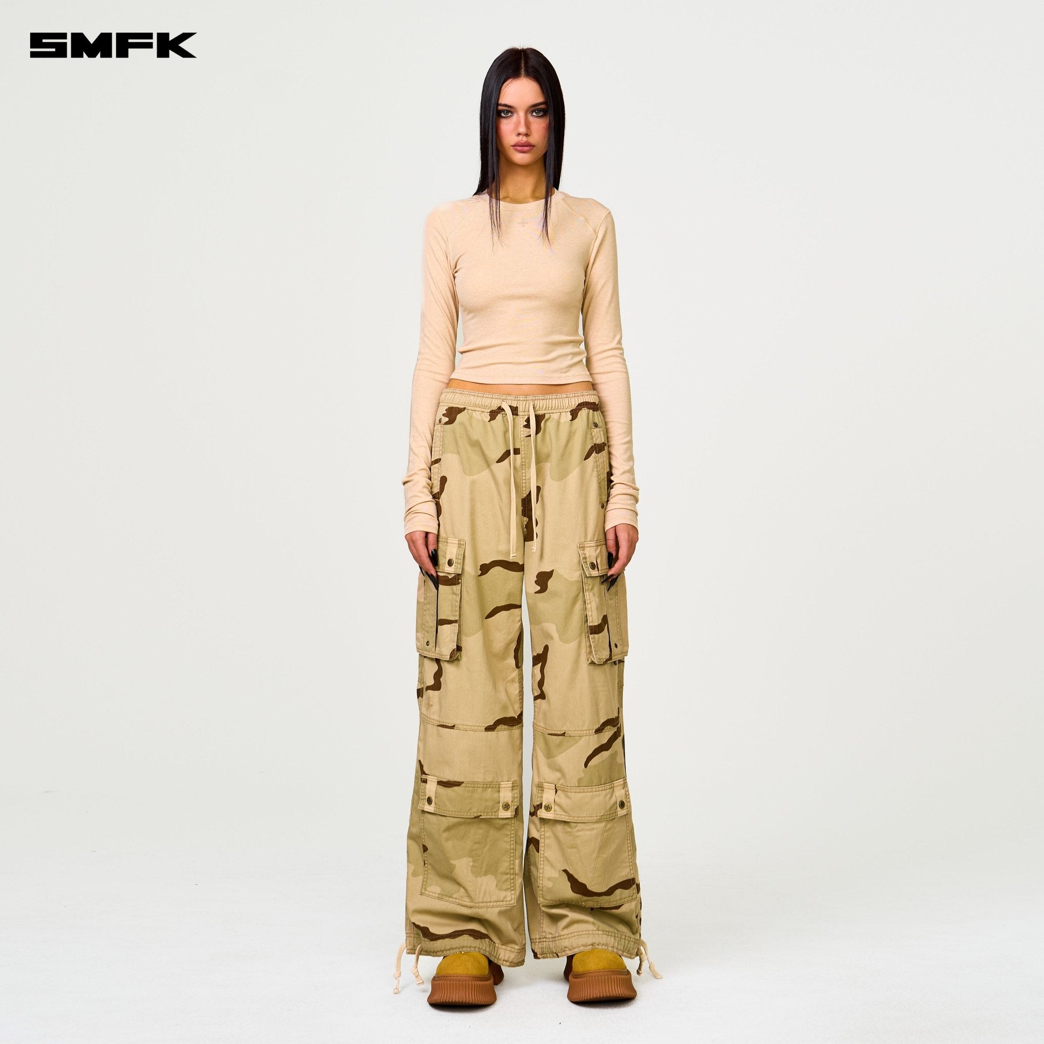 SMFK Future Lightning Wide - Leg Track Pants In Camouflage | MADAX