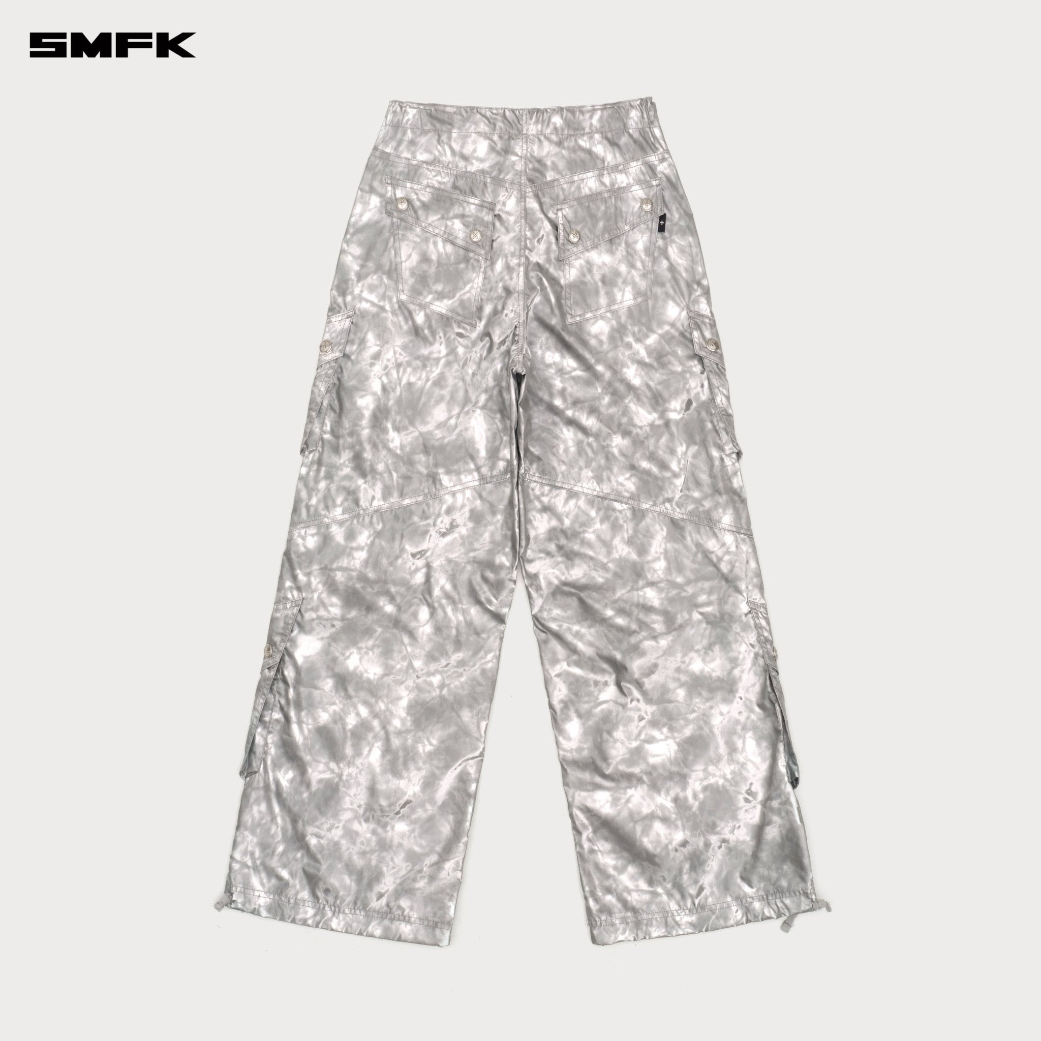 SMFK Future Mirage Camouflage Paratrooper Pants In Silver | MADAX