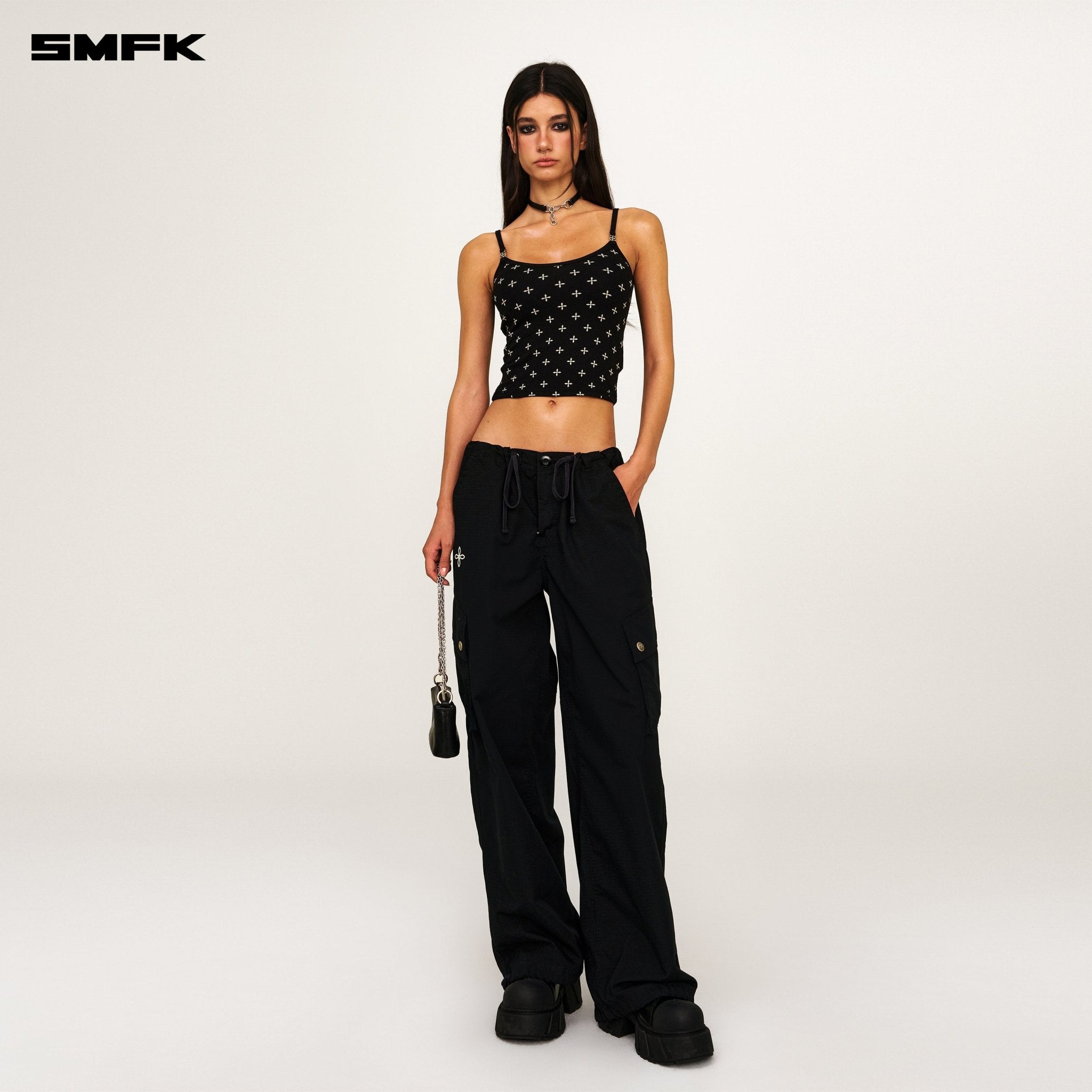 SMFK Future Mirage Classic Parachute Pants In Black | MADAX