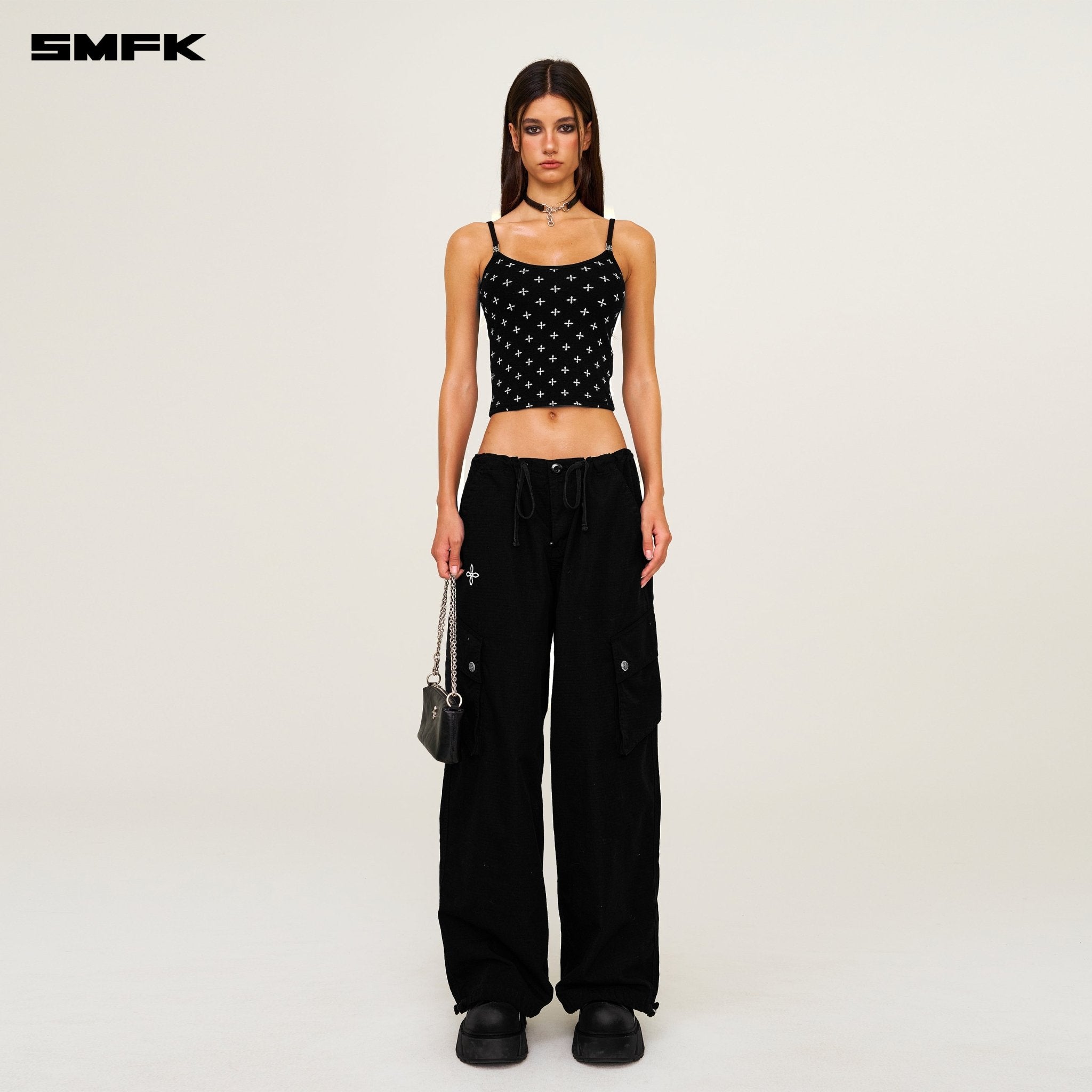 SMFK Future Mirage Classic Parachute Pants In Black | MADAX