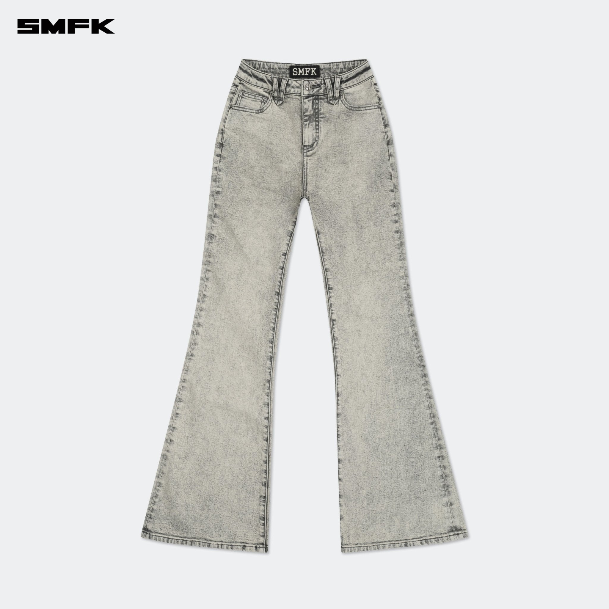 SMFK FUTURE Mirage Gray Nebula Stretch - flared Jeans | MADAX