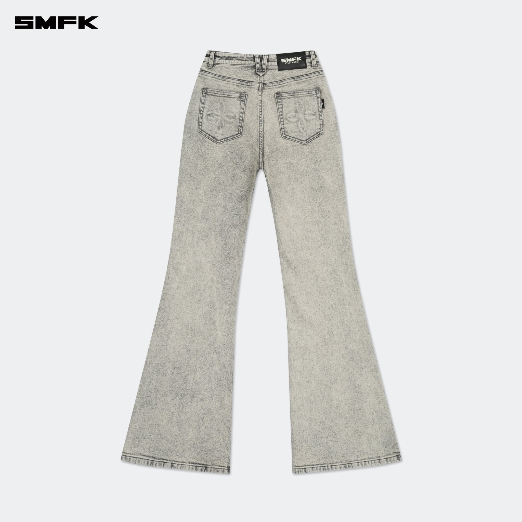 SMFK FUTURE Mirage Gray Nebula Stretch - flared Jeans | MADAX