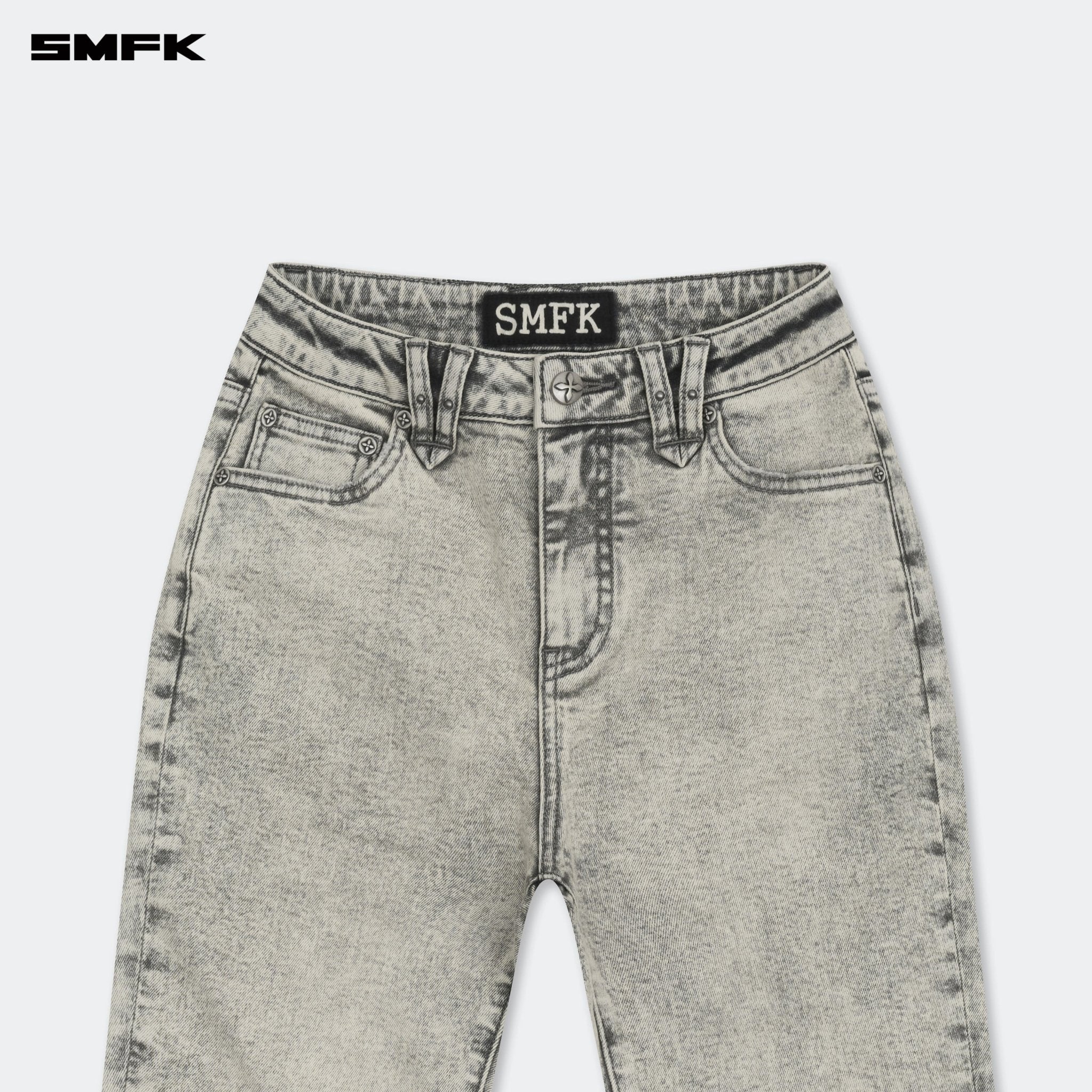 SMFK FUTURE Mirage Gray Nebula Stretch - flared Jeans | MADAX