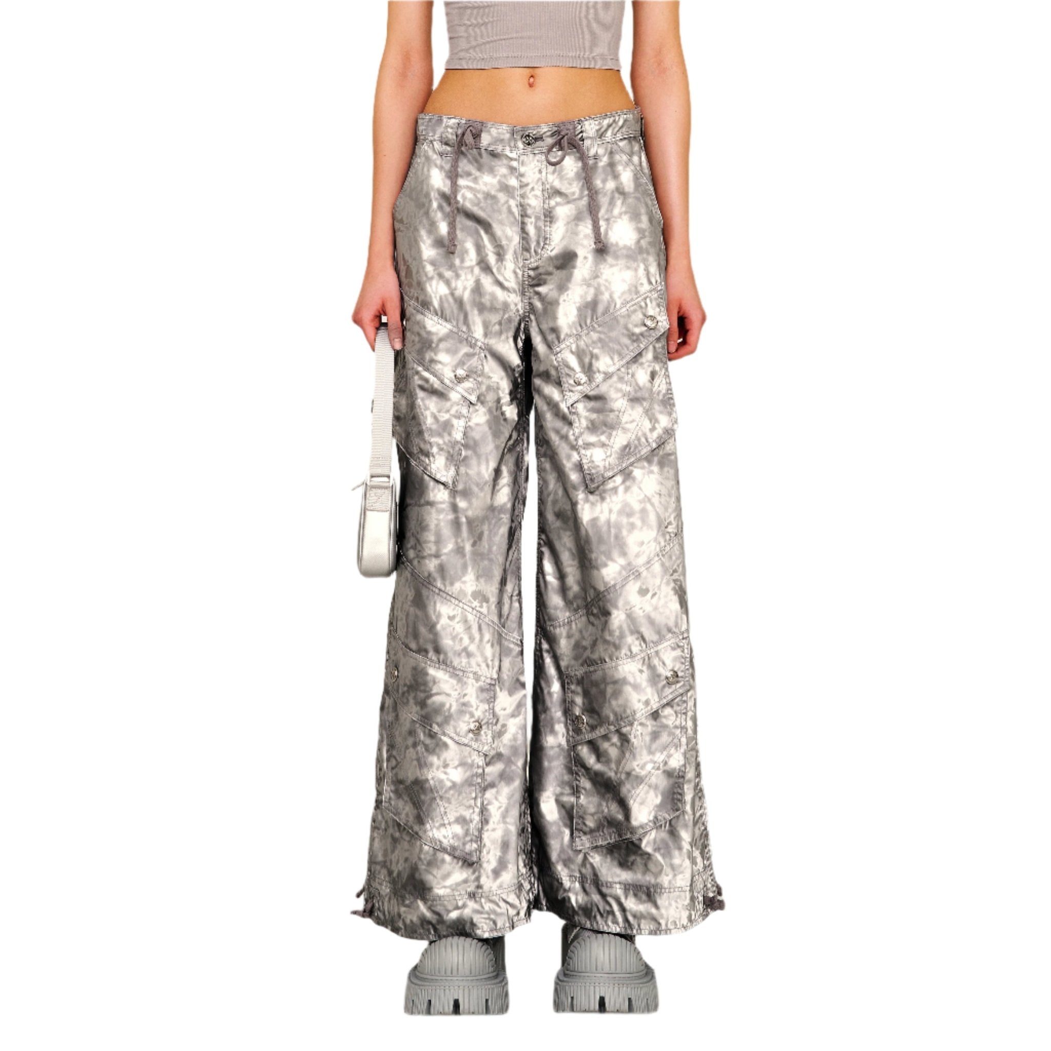 SMFK Future Mirage Interstellar Phantom Hiking Pants In Silver | MADAX