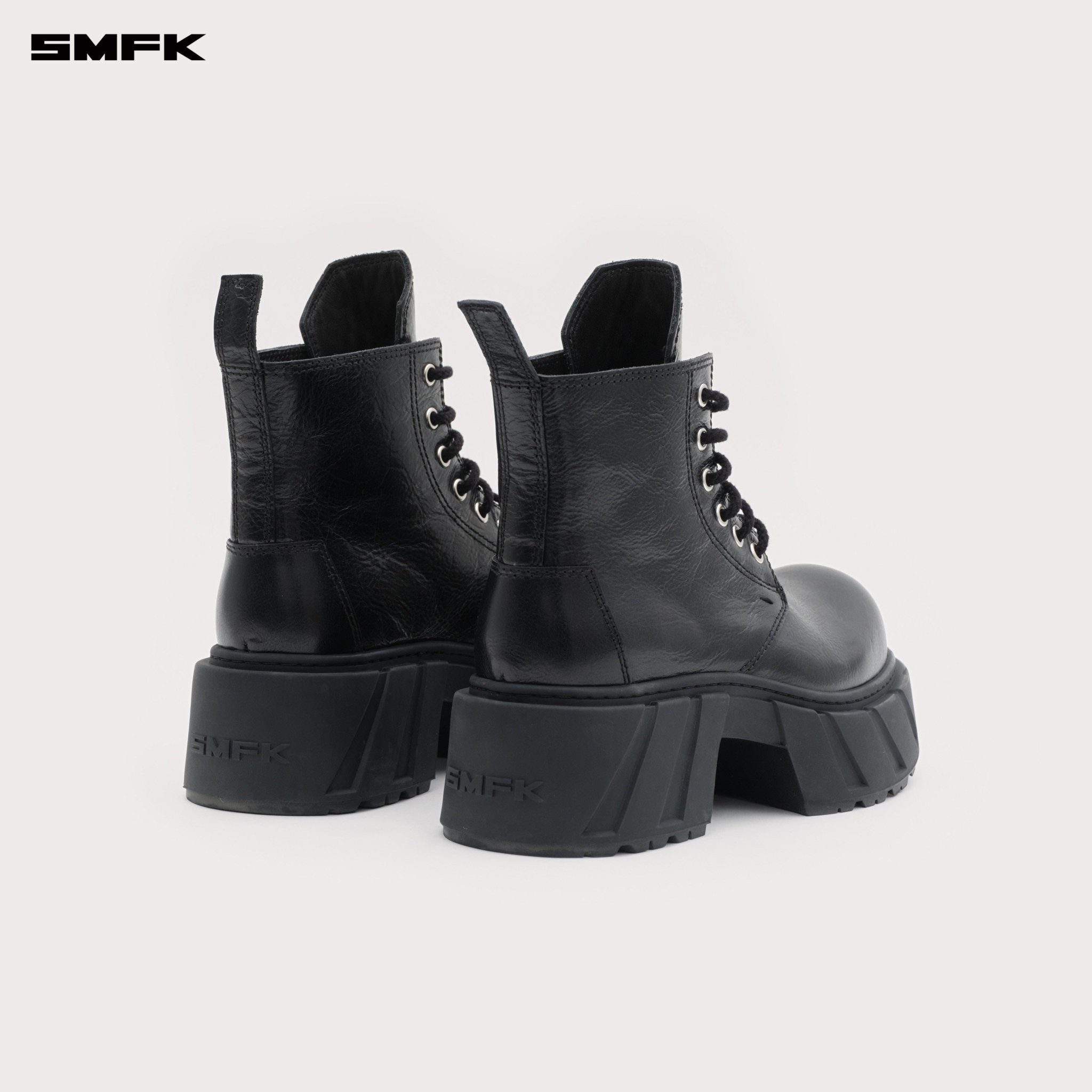 SMFK Future Mirage Leather Rider Boots In Black | MADAX