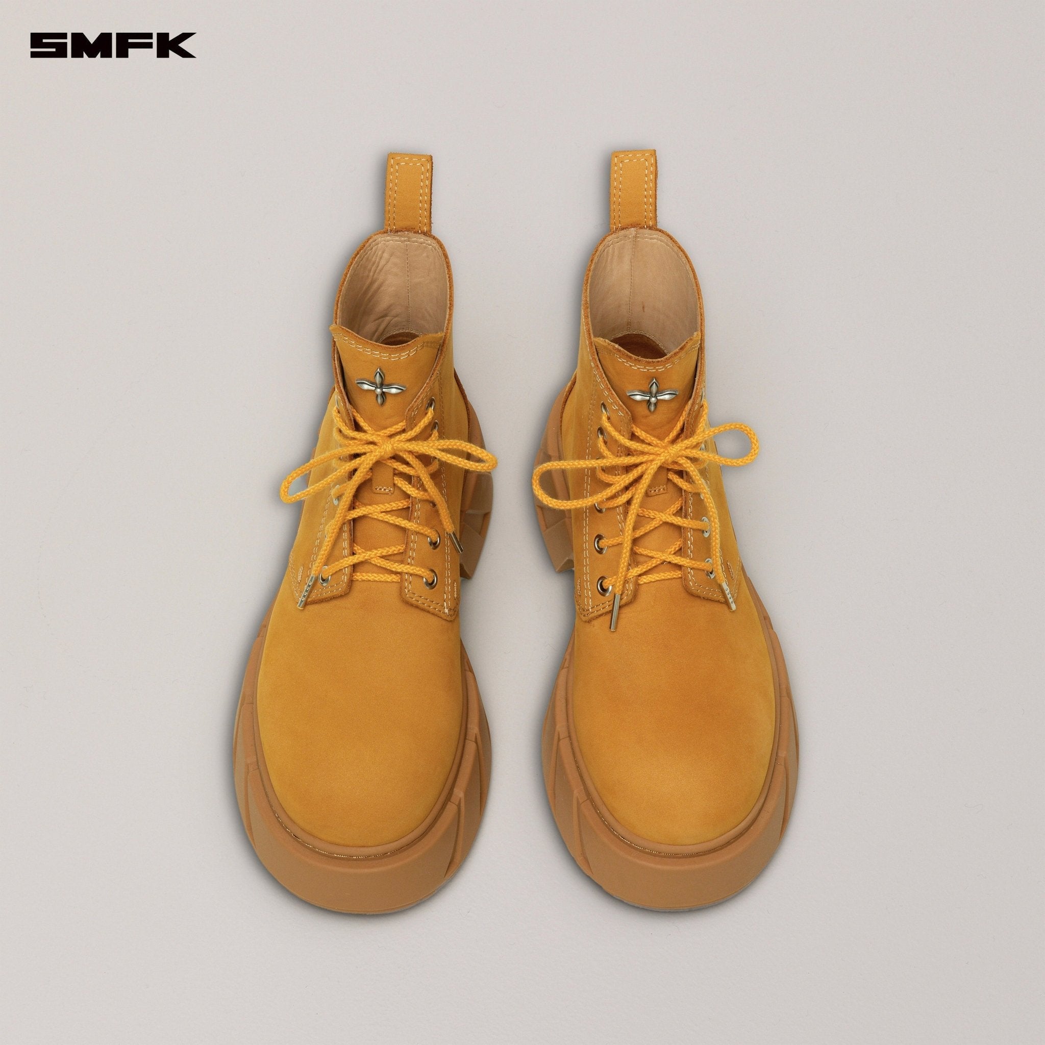SMFK Future Mirage Leather Rider Boots In Ginger | MADAX