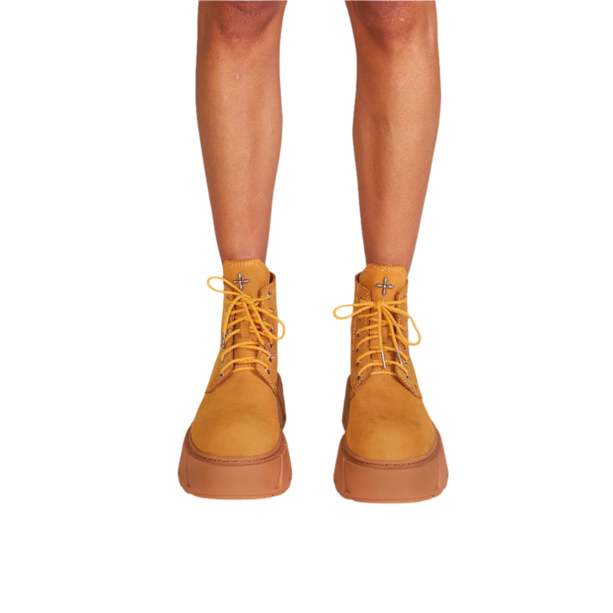 SMFK Future Mirage Leather Rider Boots In Ginger | MADAX