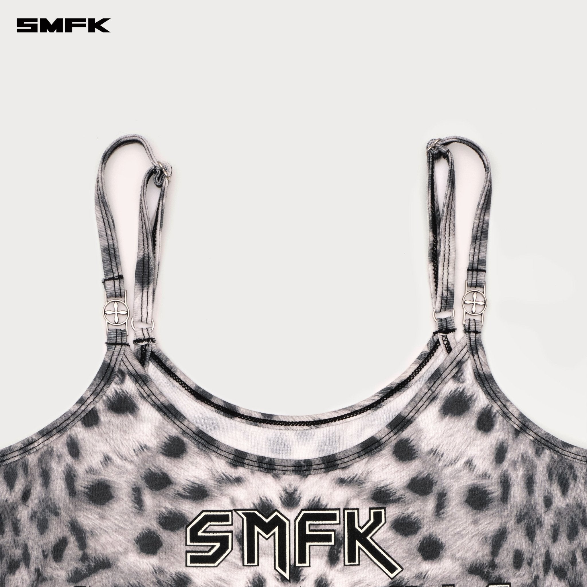 SMFK Future Mirage Leopard Print Sports Strap Top (Beverly Hills Edition) In White Leopard | MADAX