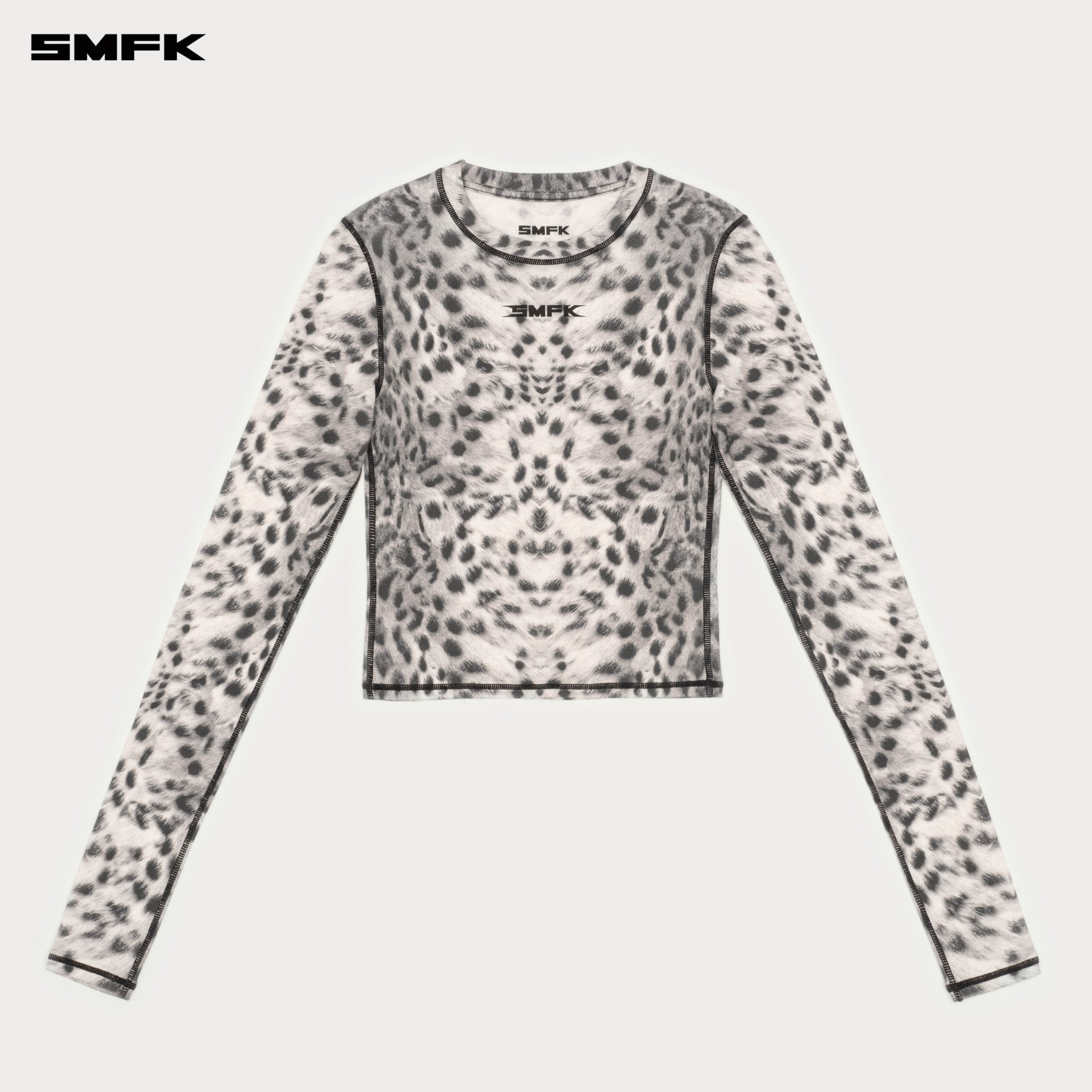 SMFK Future Mirage Phantom Camouflage Sports Top In White Leopard | MADAX