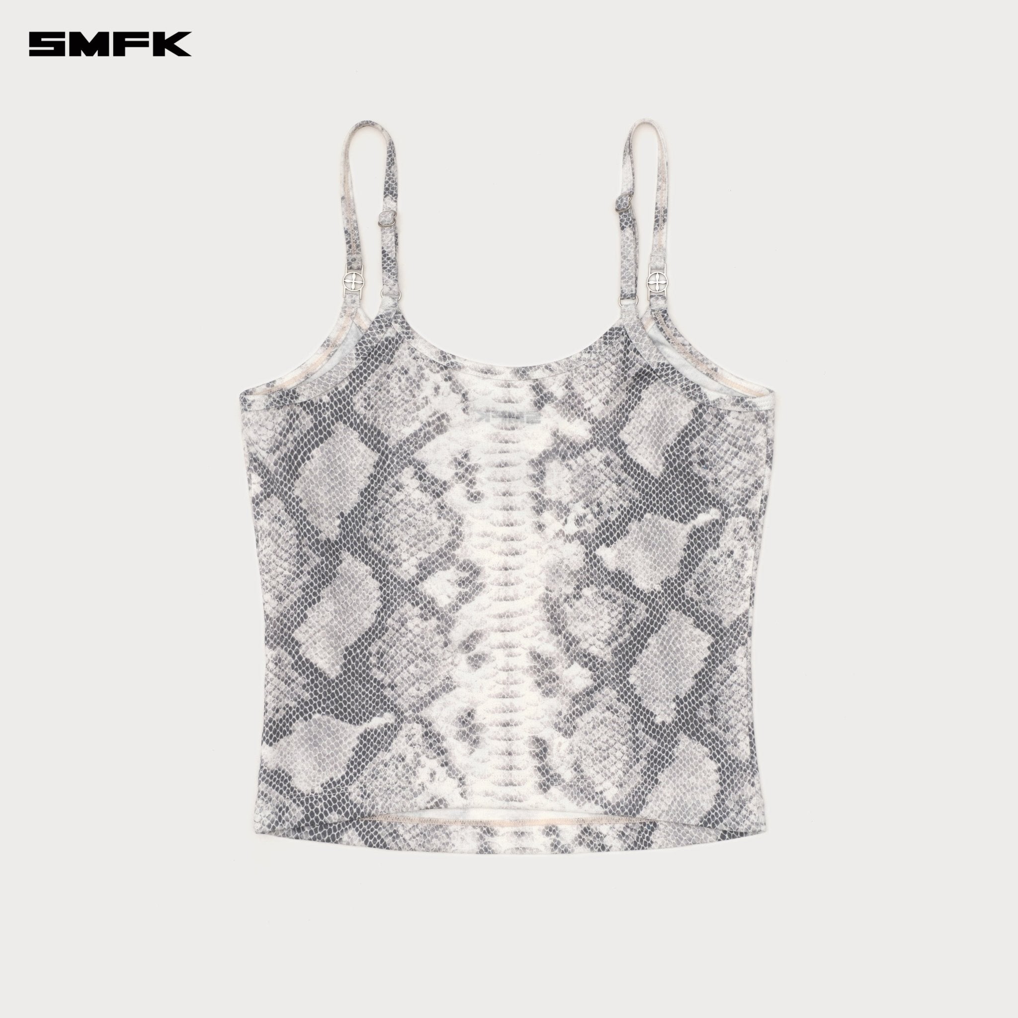 SMFK Future Mirage Serpent Print Sports Strap Top (Beverly Hills Edition) In White Serpent | MADAX