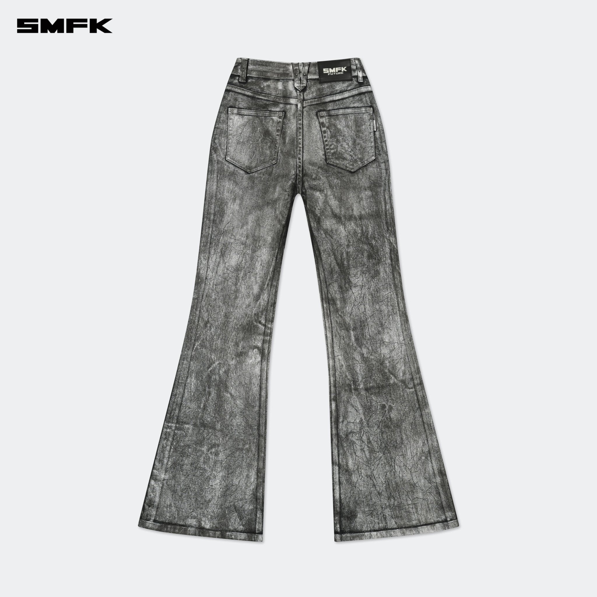 SMFK FUTURE Mirage Silver Nebula Stretch - flared Jeans | MADAX