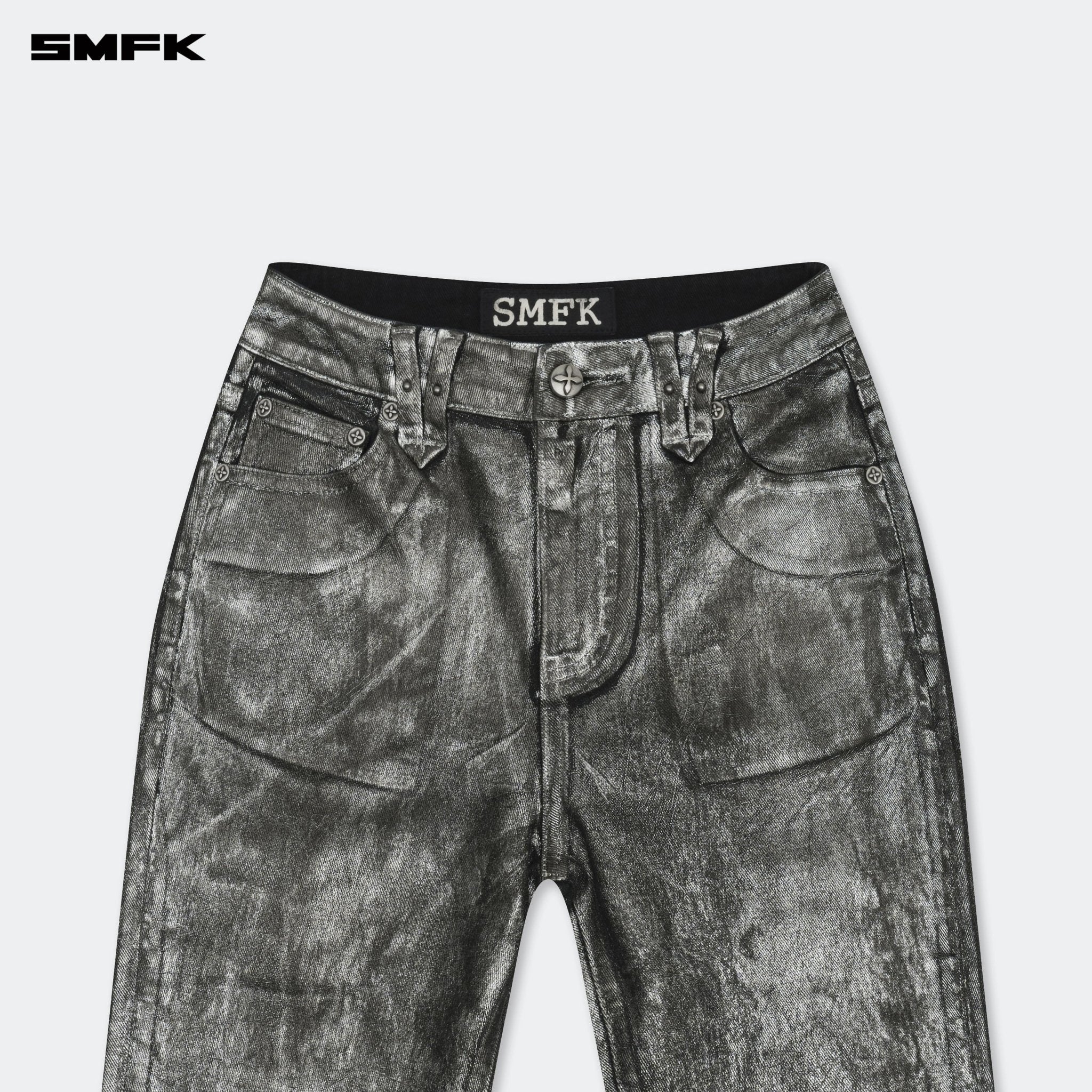 SMFK FUTURE Mirage Silver Nebula Stretch - flared Jeans | MADAX