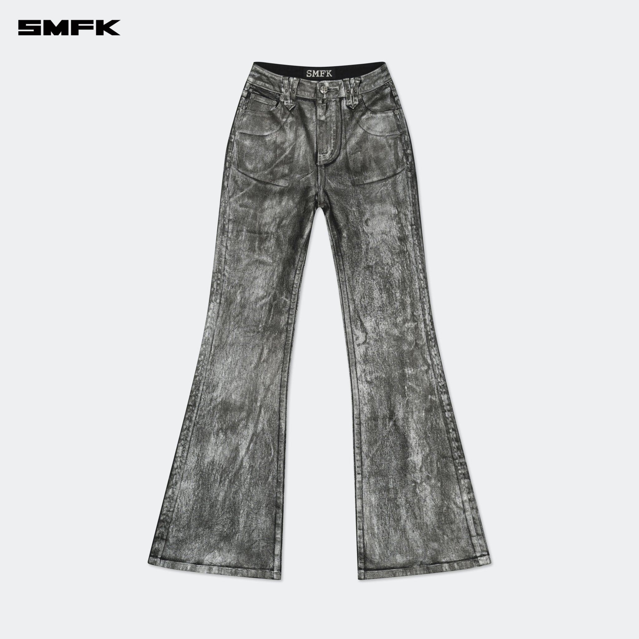 SMFK FUTURE Mirage Silver Nebula Stretch - flared Jeans | MADAX