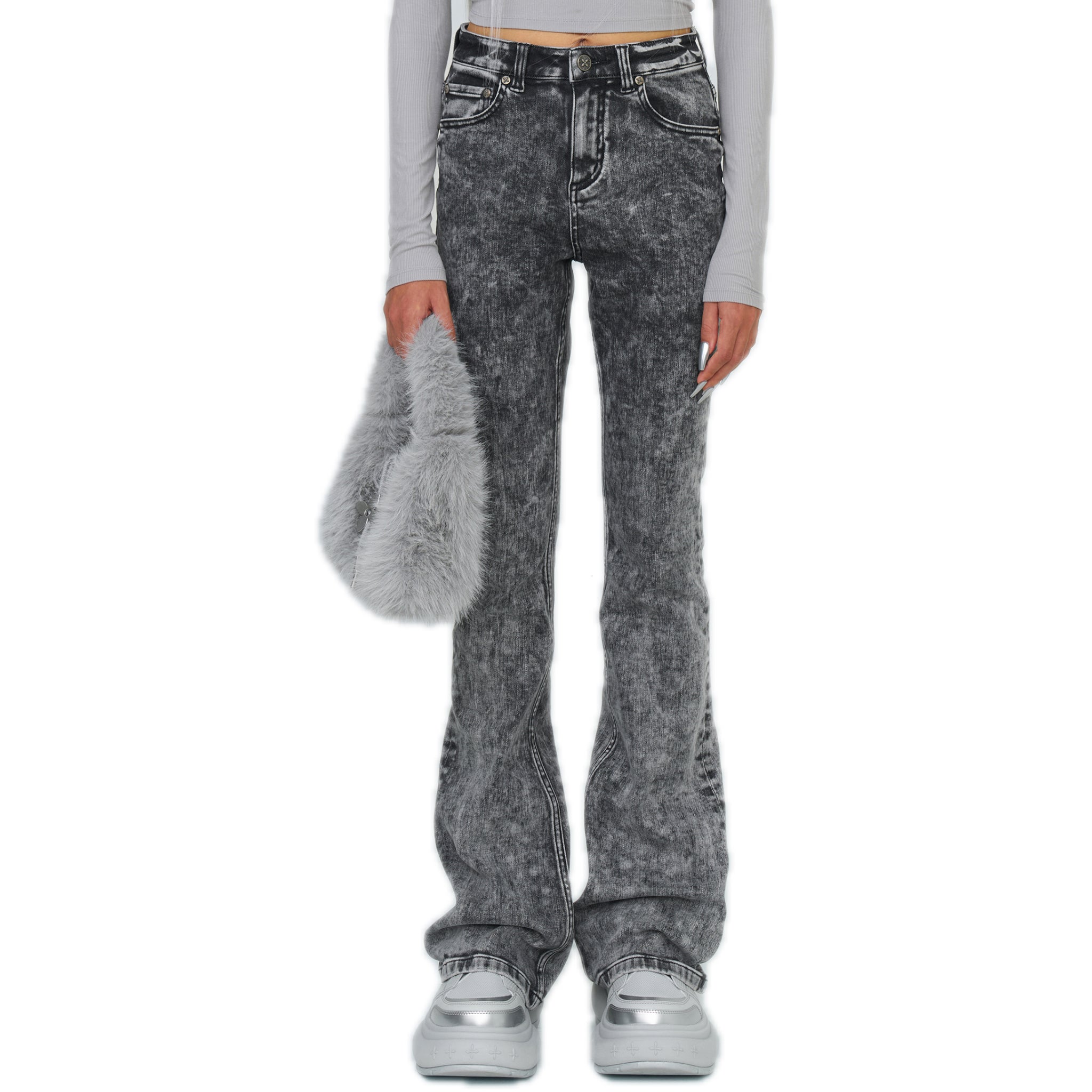 SMFK FUTURE Mirage Snowflake Flared Jeans | MADAX