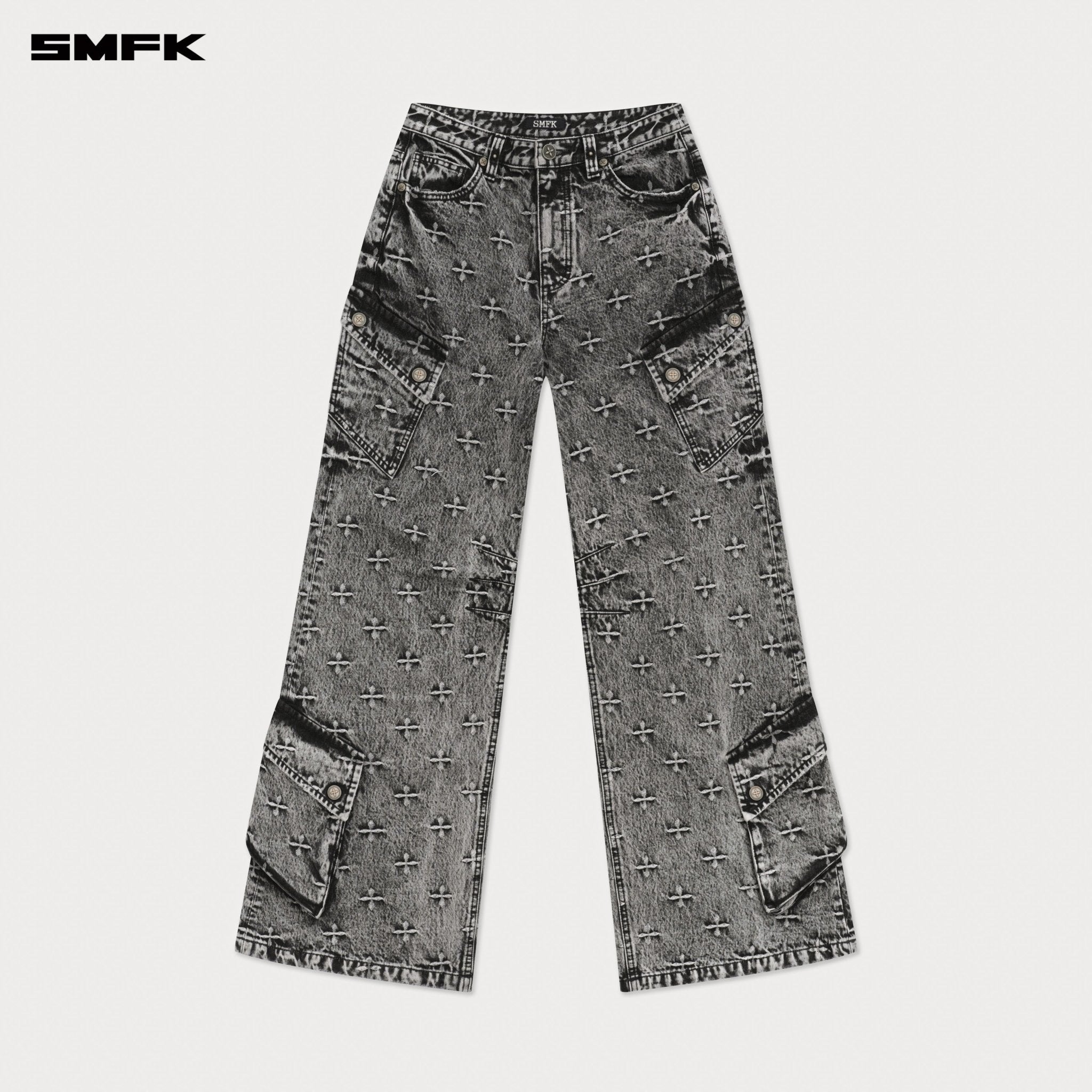 SMFK Future Mirage Storm Garden Jeans In Gray | MADAX