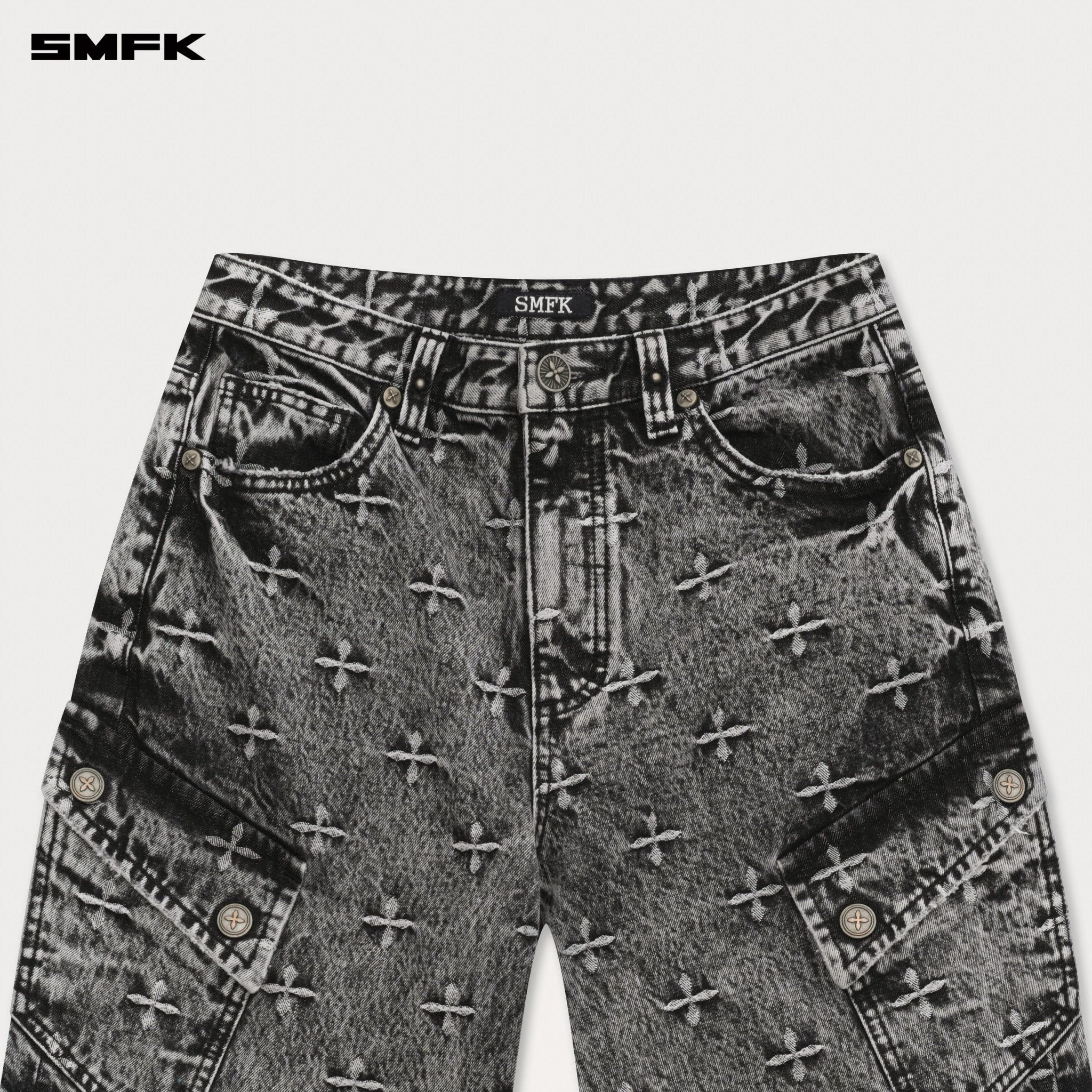 SMFK Future Mirage Storm Garden Jeans In Gray | MADAX