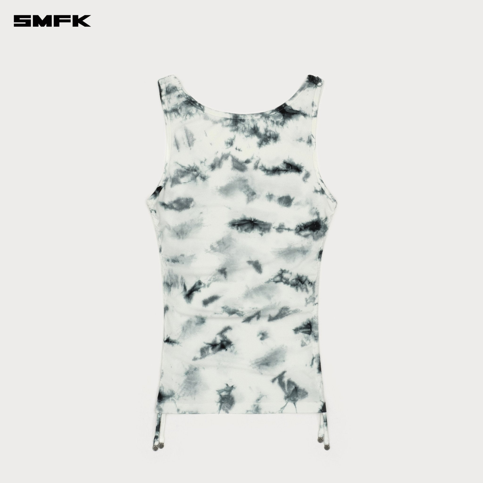 SMFK Future Mirage Tie - Dye Shutter Sports Vest In Black And White | MADAX