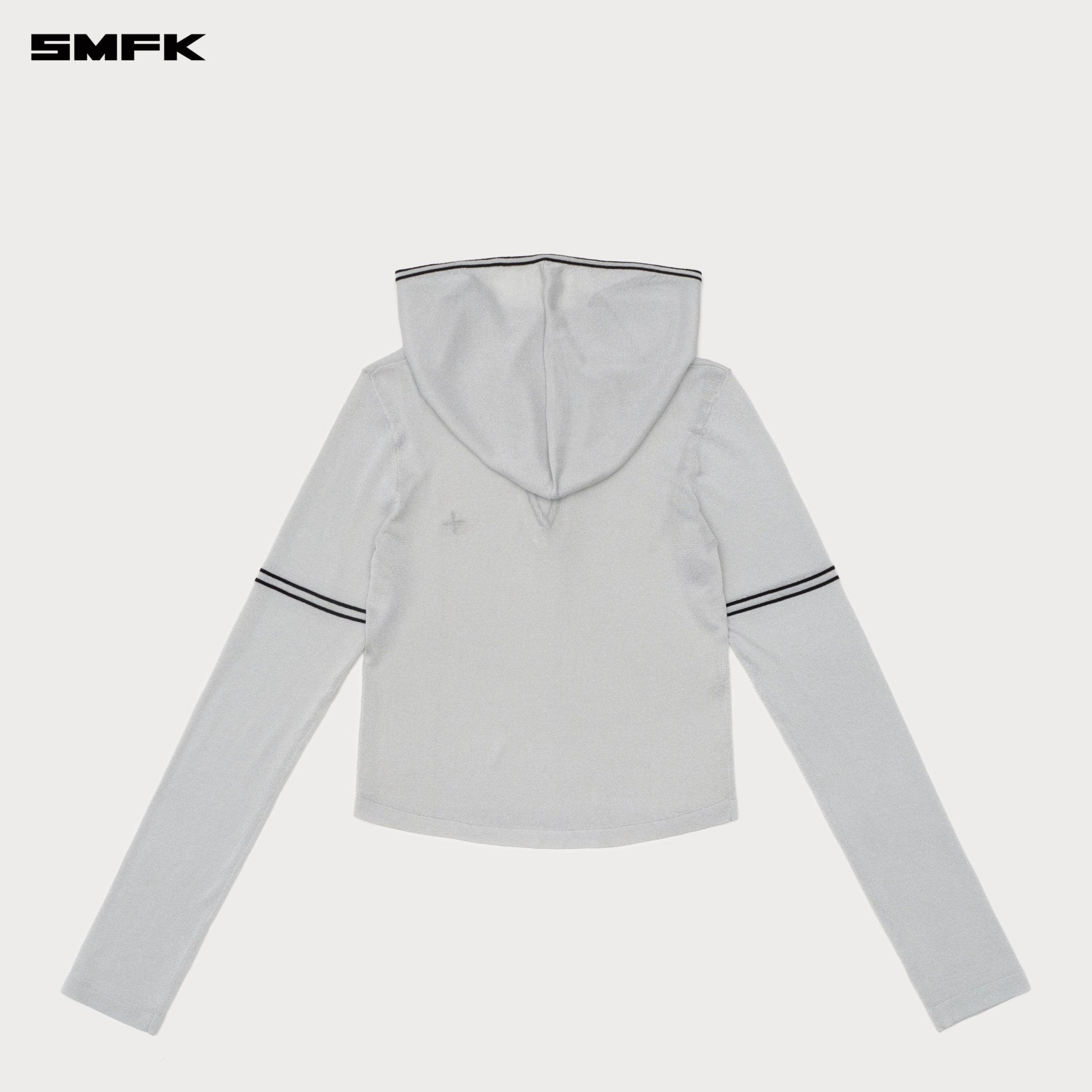 SMFK Future Nebula Knitting Hoodie In Silver | MADAX