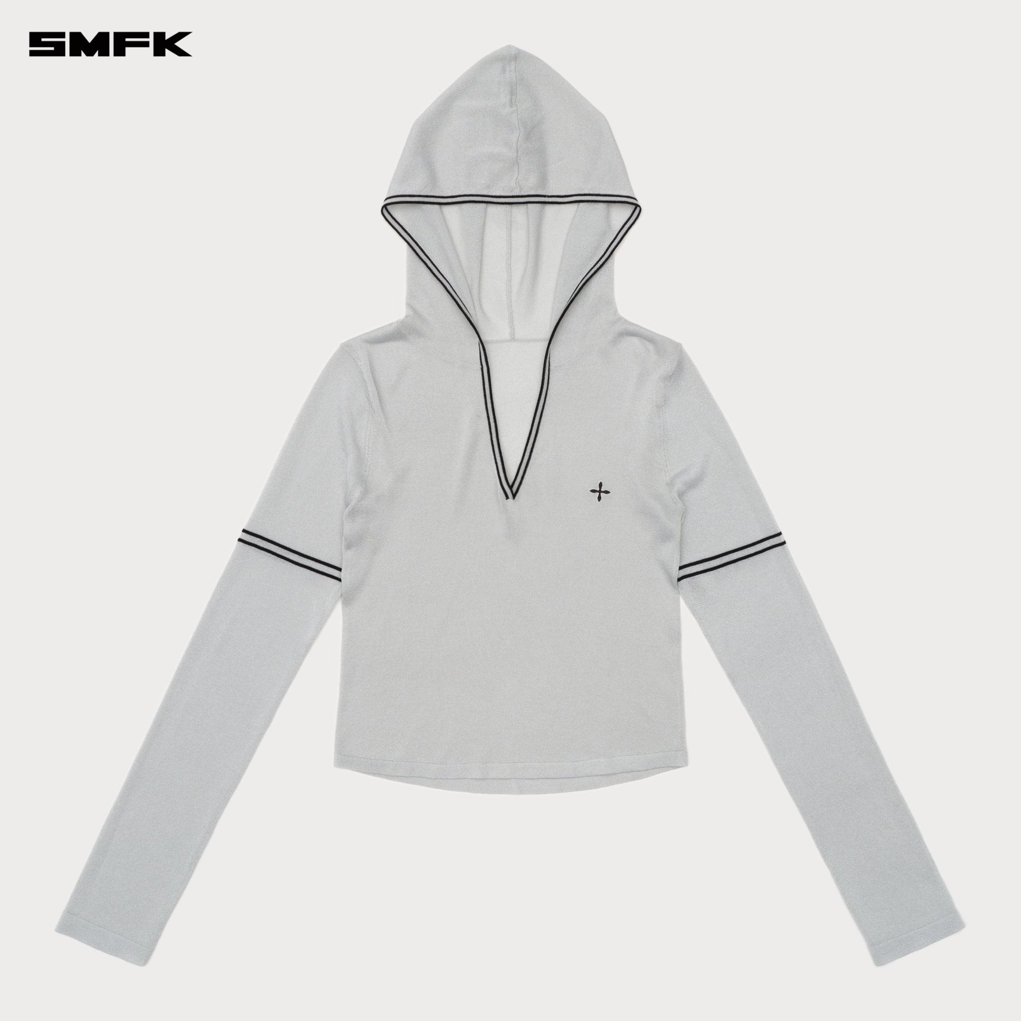 SMFK Future Nebula Knitting Hoodie In Silver | MADAX