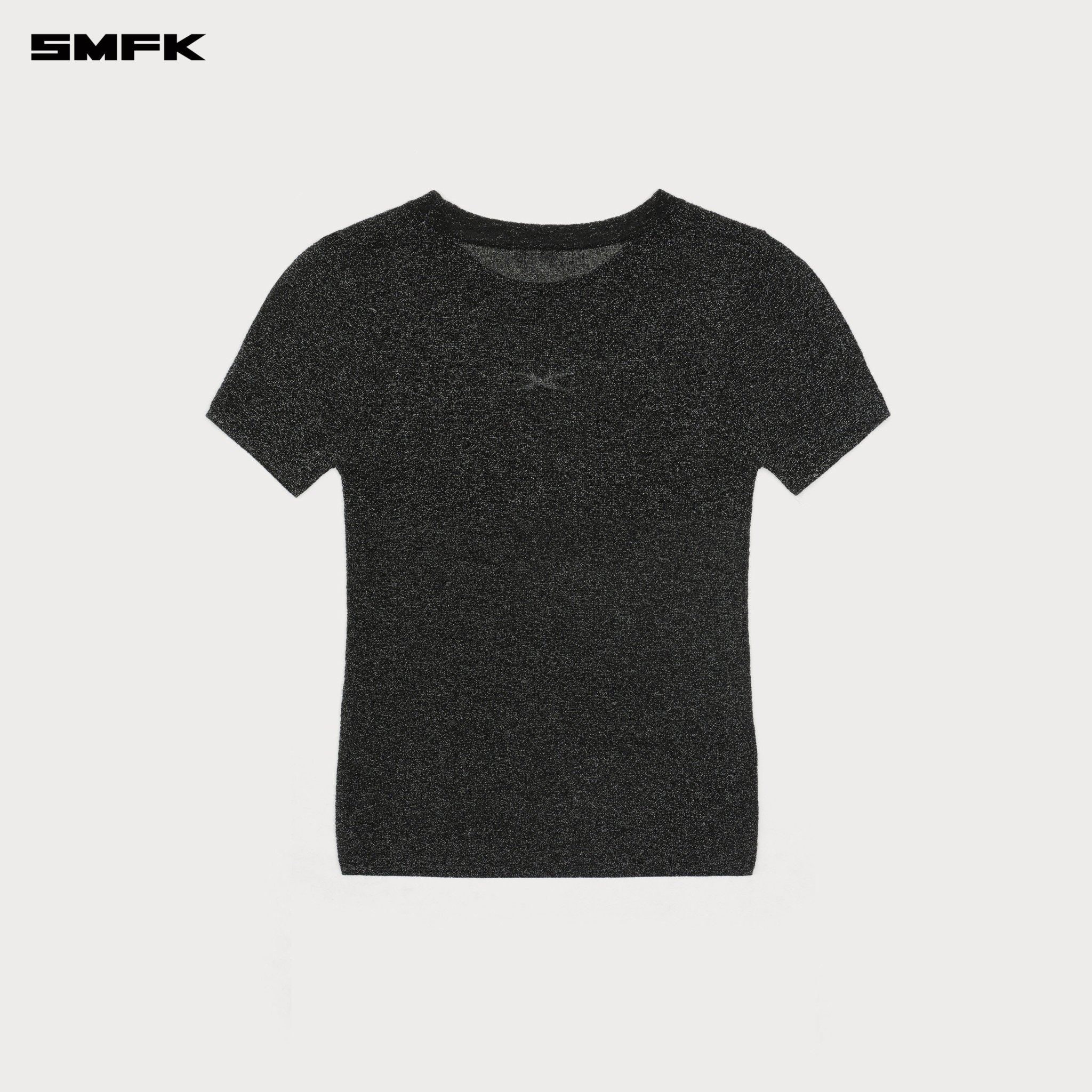 SMFK Future Nebula Knitting Tee In Black | MADAX