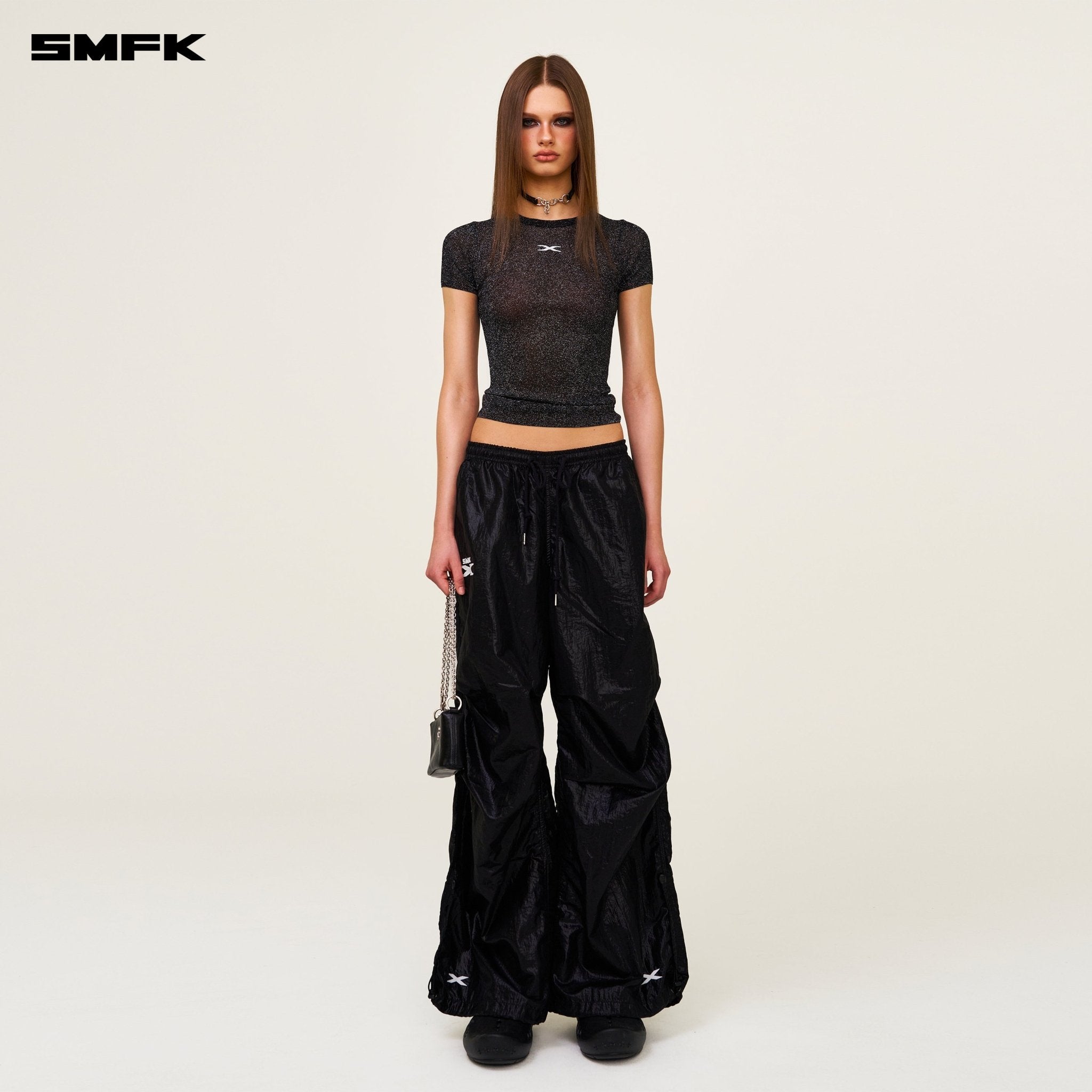 SMFK Future Nebula Knitting Tee In Black | MADAX