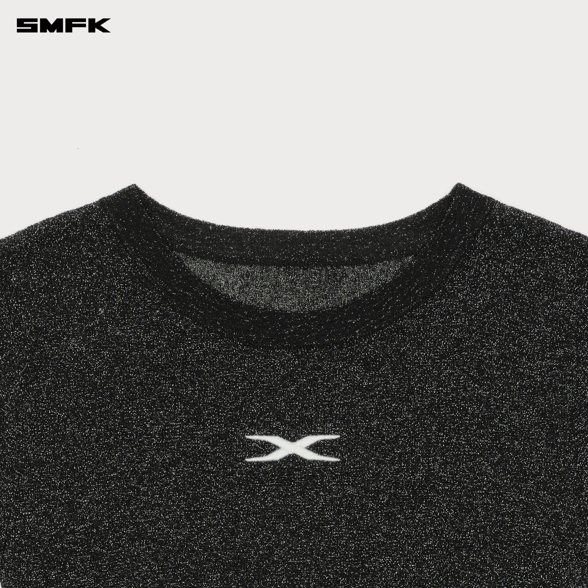 SMFK Future Nebula Knitting Tee In Black | MADAX