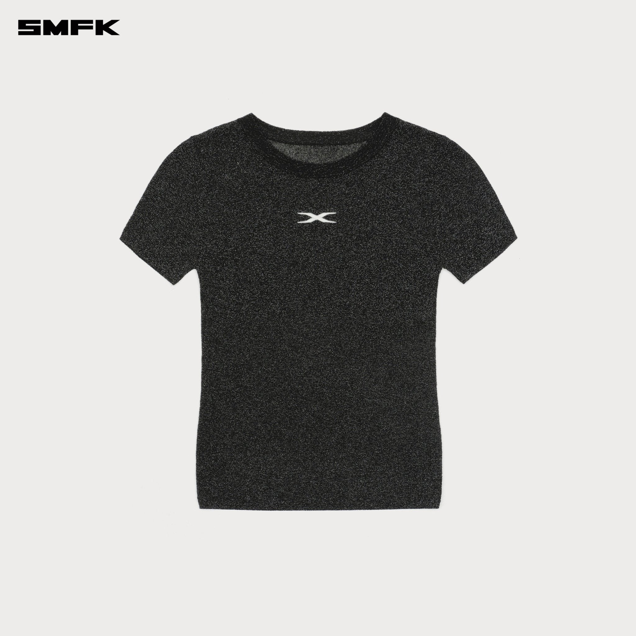 SMFK Future Nebula Knitting Tee In Black | MADAX
