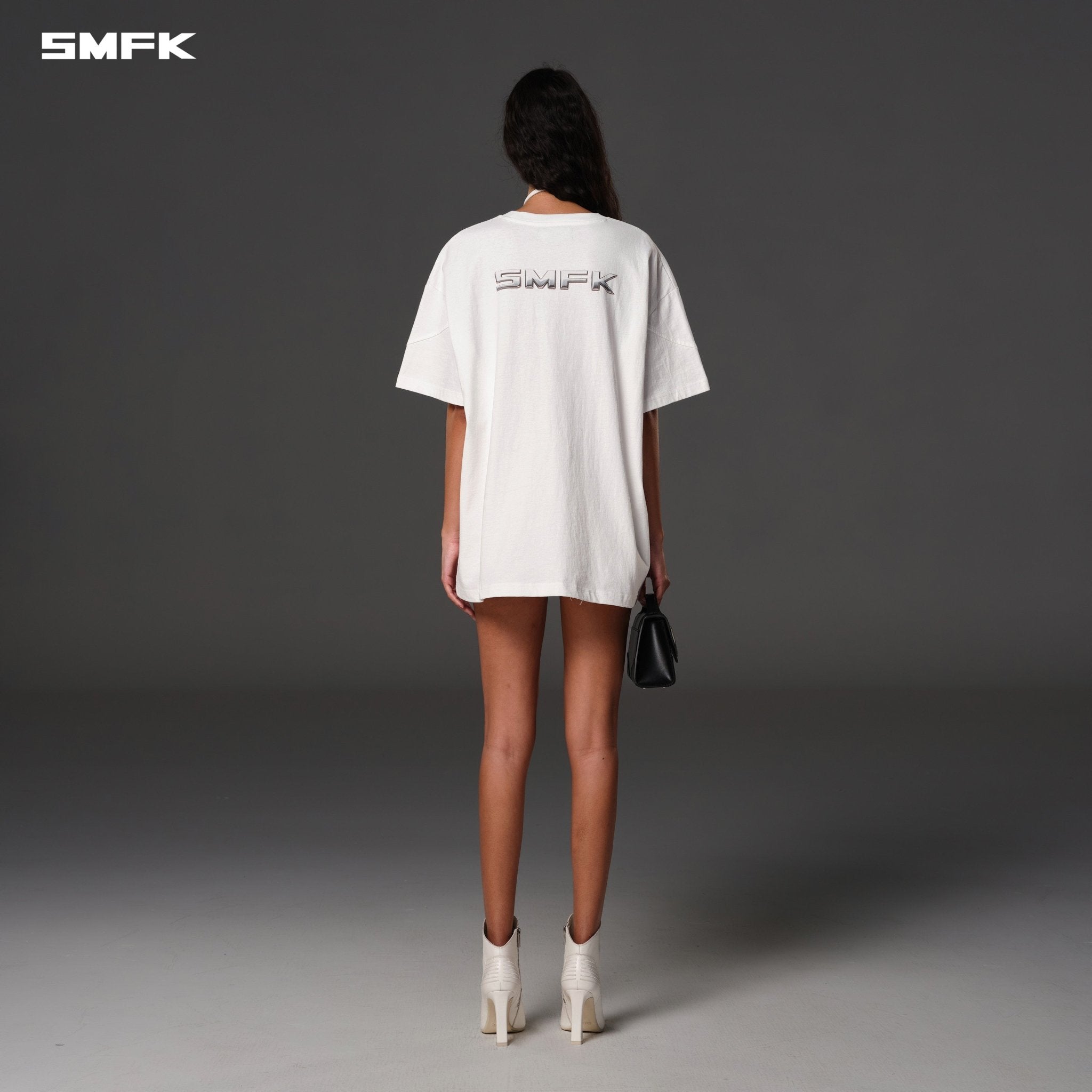 SMFK Future Reflection Loose Tee In Cloud White | MADAX